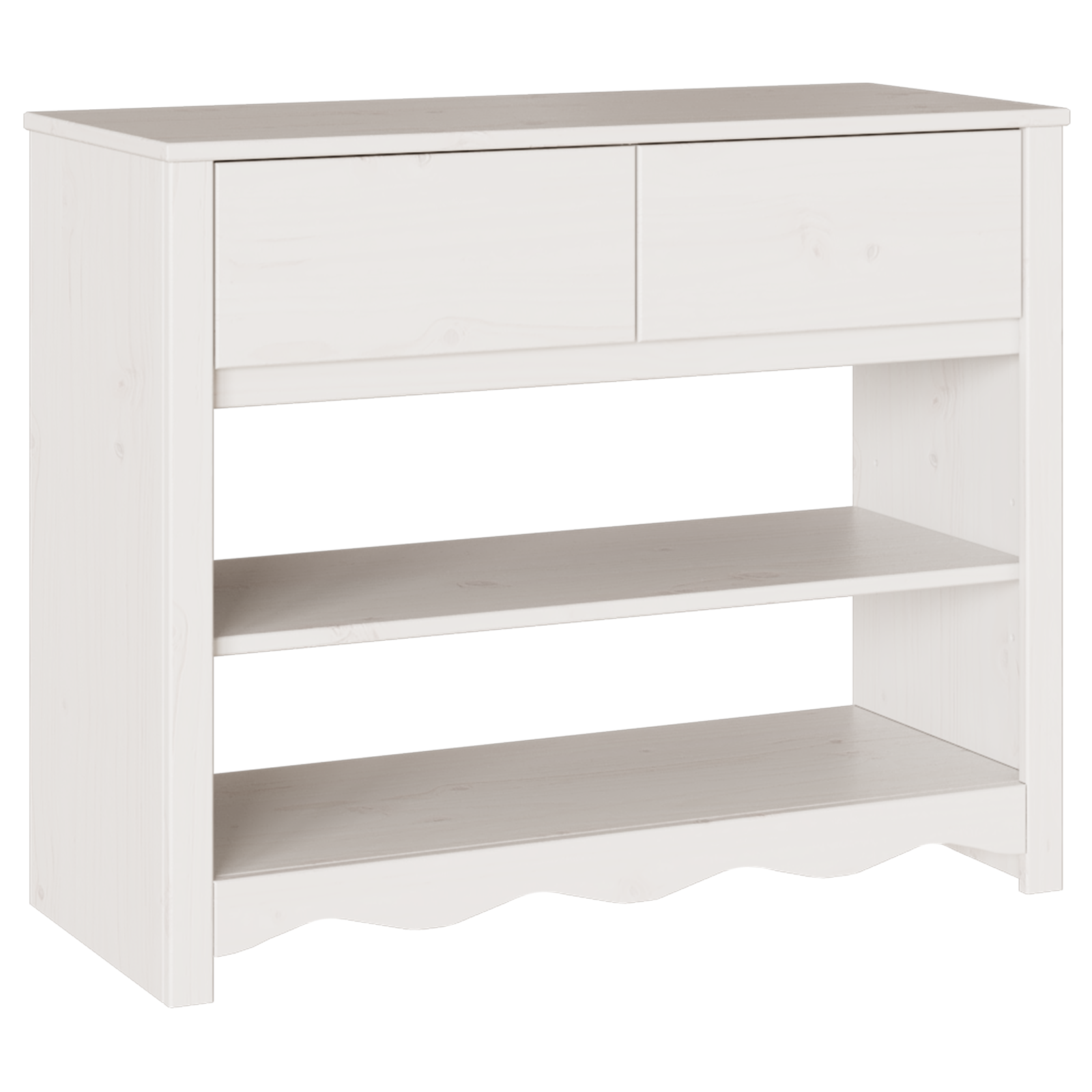 Konsolinis stalas "DRAMMEN" Baltas 89,5x37x73 cm Iš kietos pušies - Image 2