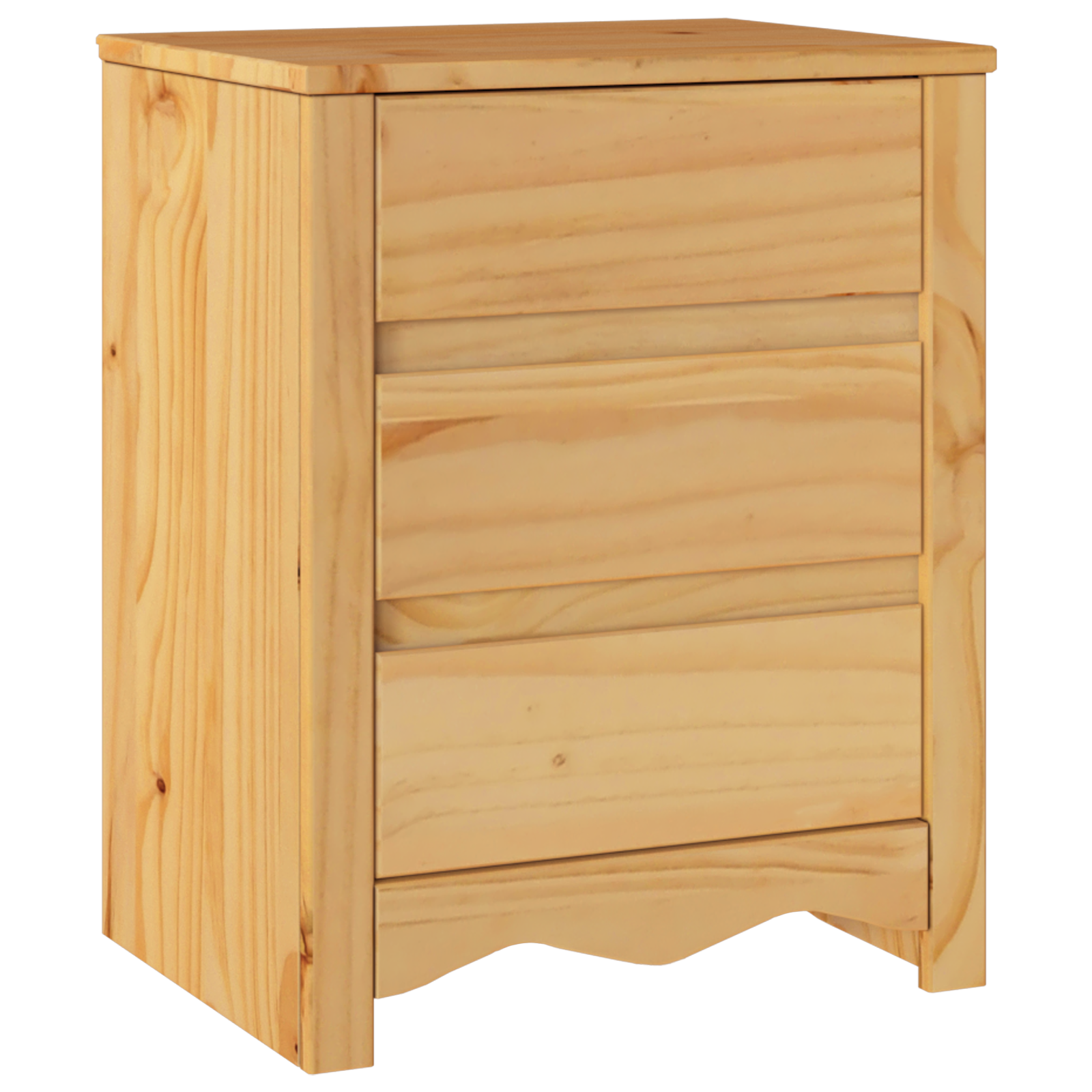 Bedside Cabinet "DRAMMEN" 45x35x56 cm Solid Wood Pine - Image 2