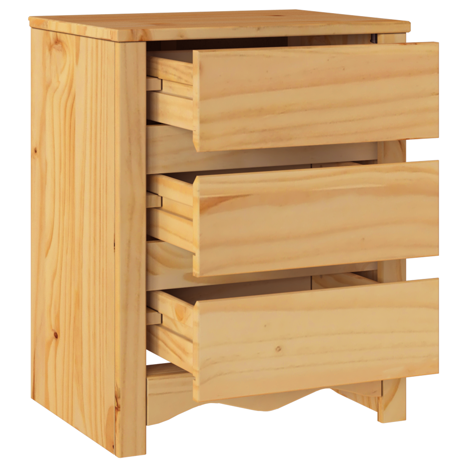 Bedside Cabinet "DRAMMEN" 45x35x56 cm Solid Wood Pine - Image 5