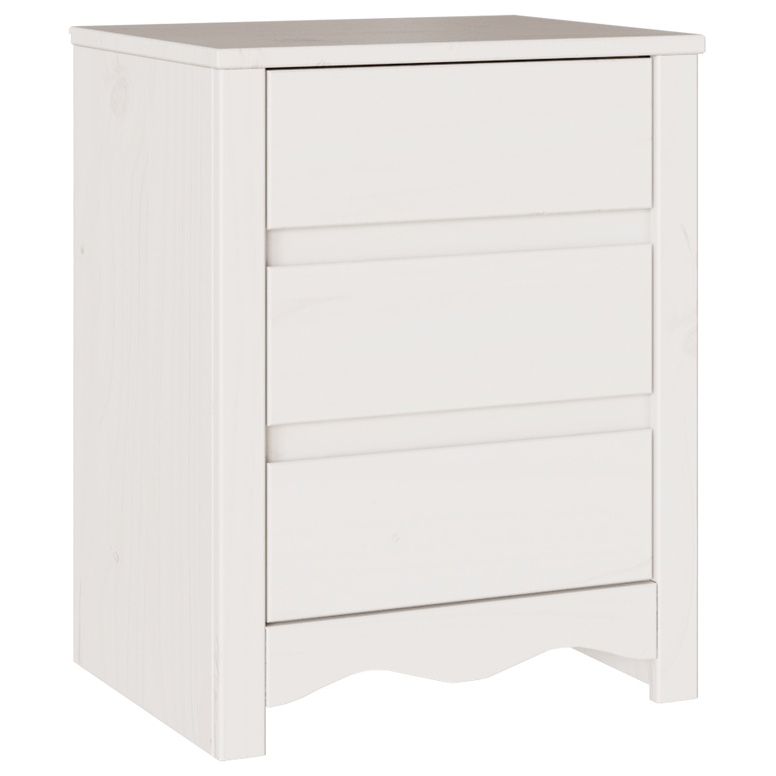 Bedside Cabinet "DRAMMEN" White 45x35x56 cm Solid Wood Pine - Image 2
