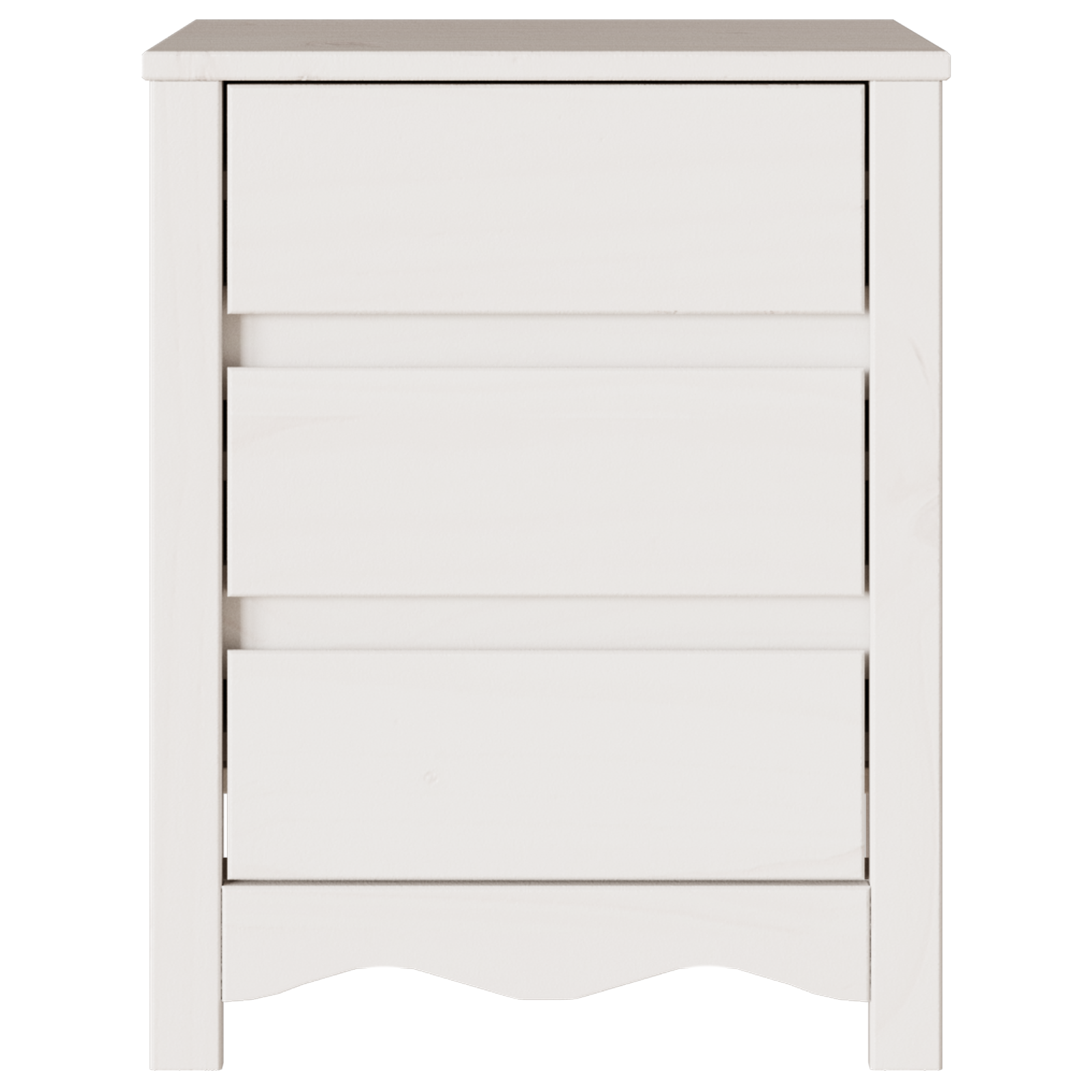 Bedside Cabinet "DRAMMEN" White 45x35x56 cm Solid Wood Pine - Image 7