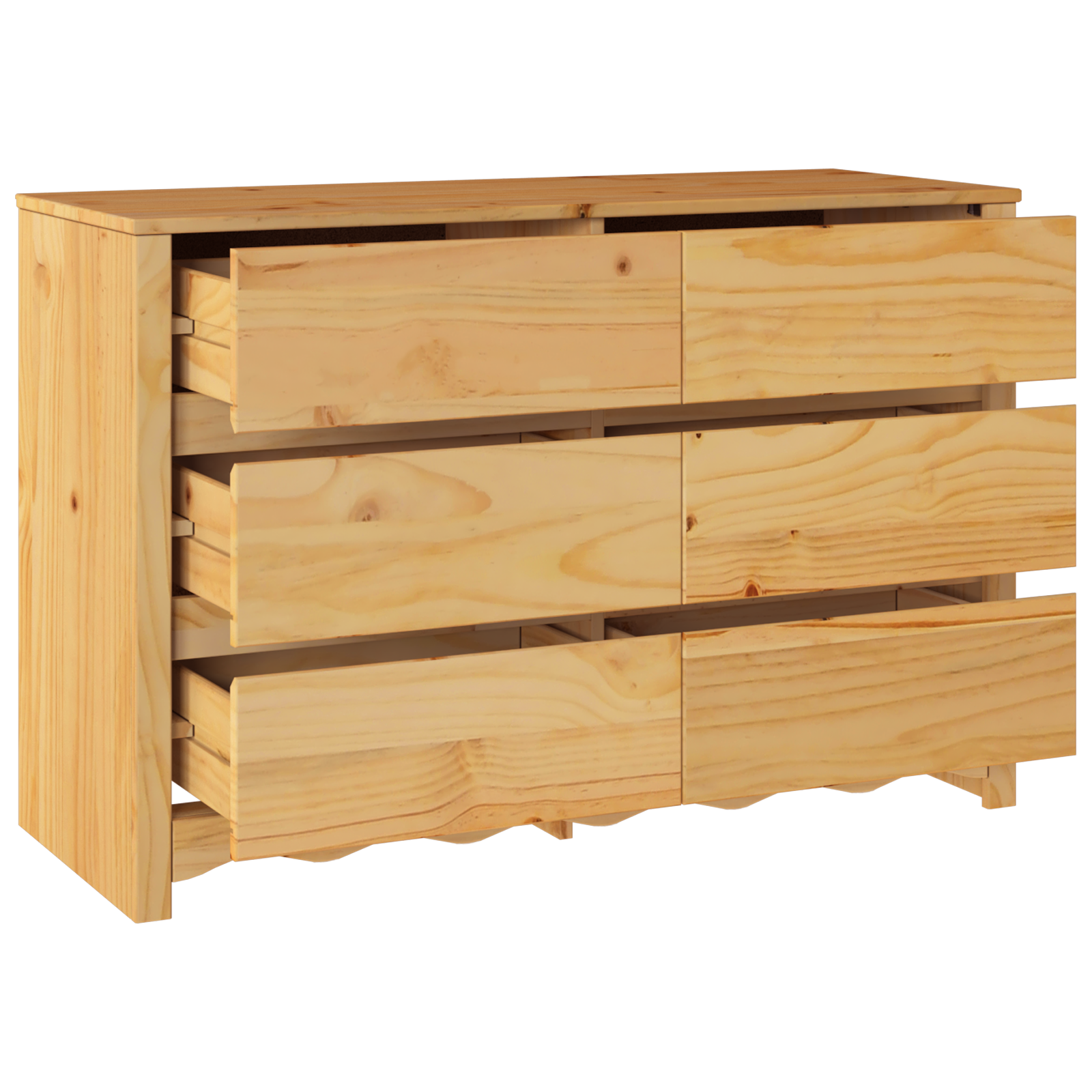 Komoda "DRAMMEN" 111x43x73,5 cm Kietas Pušies Medienos - Image 5