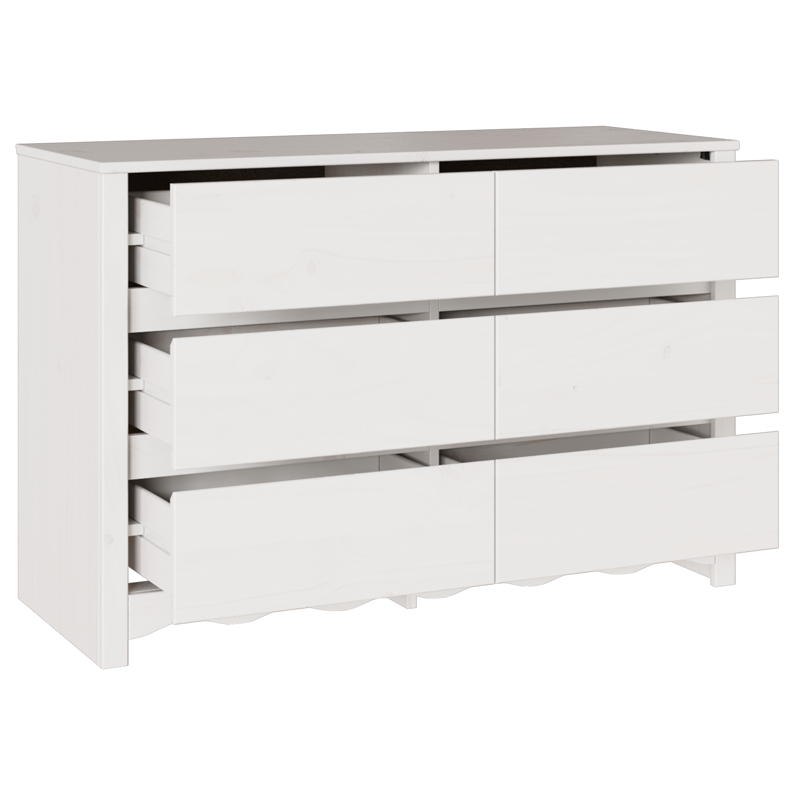 Komoda "DRAMMEN" Balta 111x43x73,5 cm Kietasis pušis - Image 5
