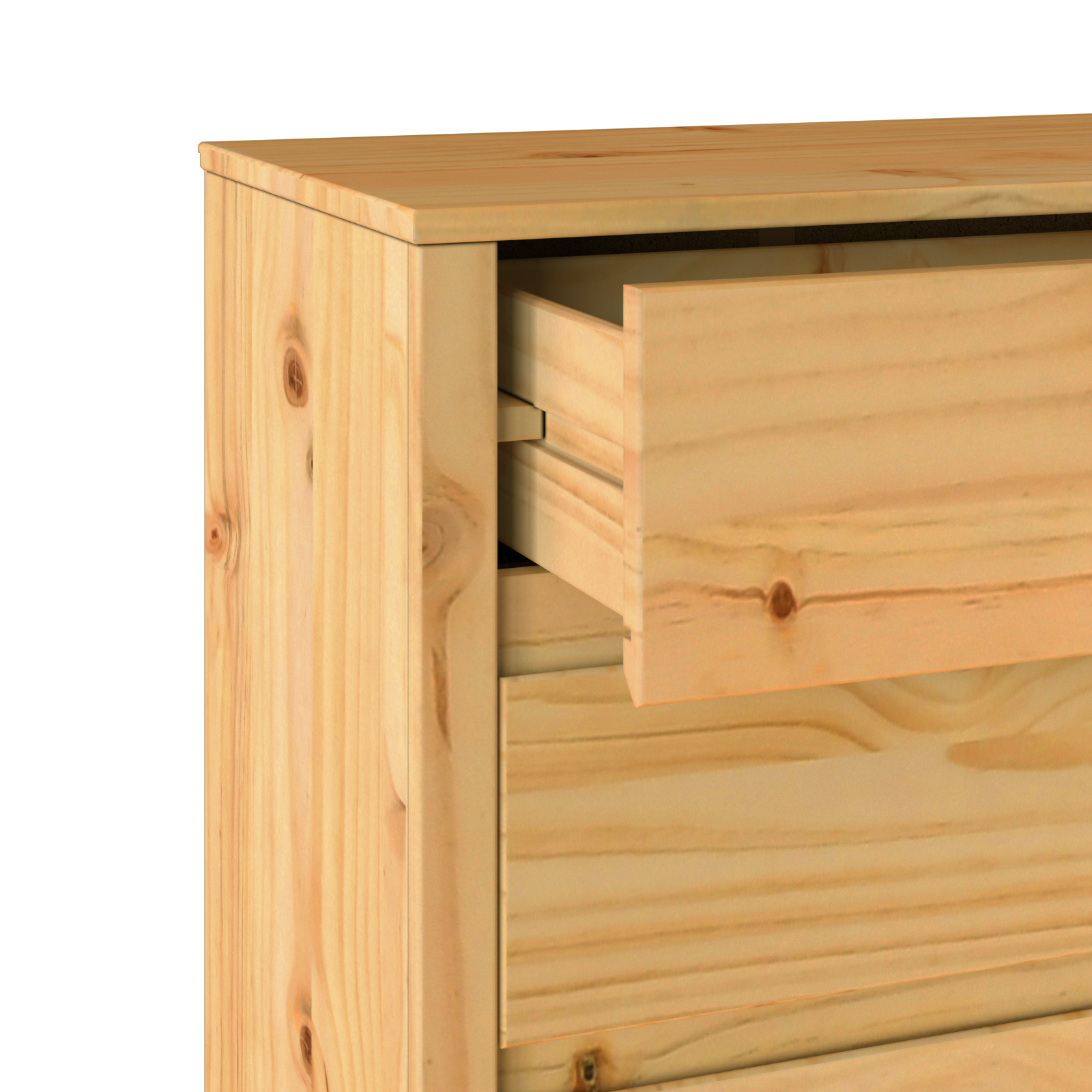 Chest of Drawers "DRAMMEN" 76,5x40x91 cm Solid Wood Pine - Image 9