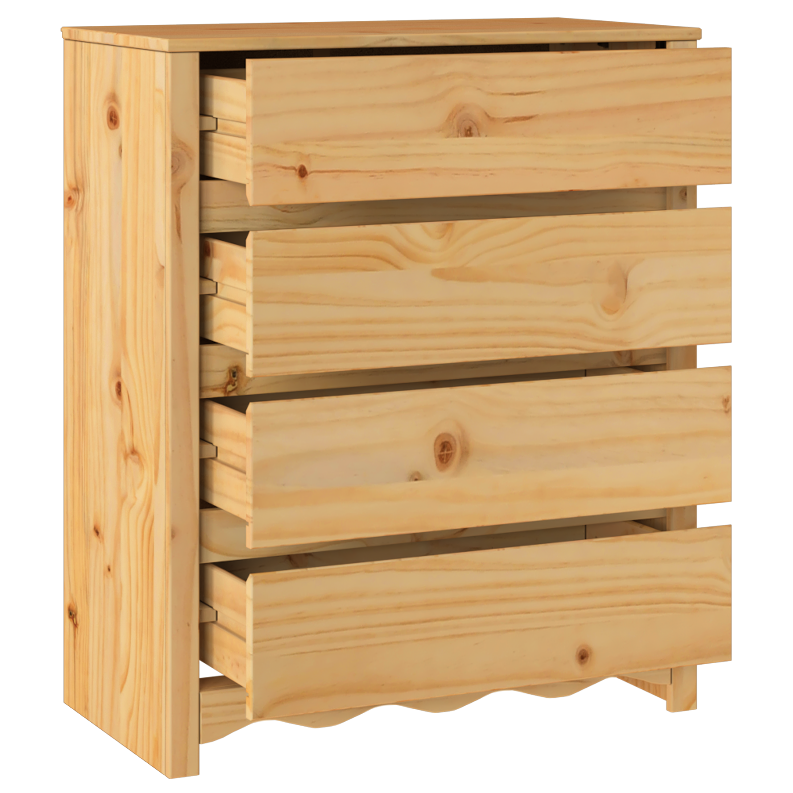 Chest of Drawers "DRAMMEN" 76,5x40x91 cm Solid Wood Pine - Image 5