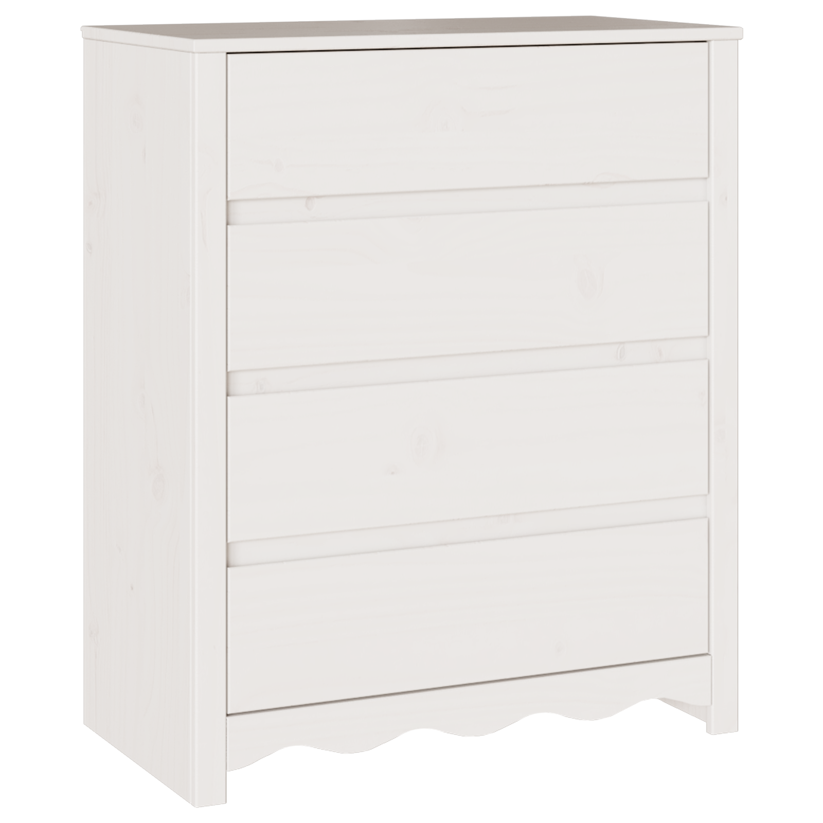 Komoda "DRAMMEN" Balta 76,5x40x91 cm Kietas medžio pušis - Image 2