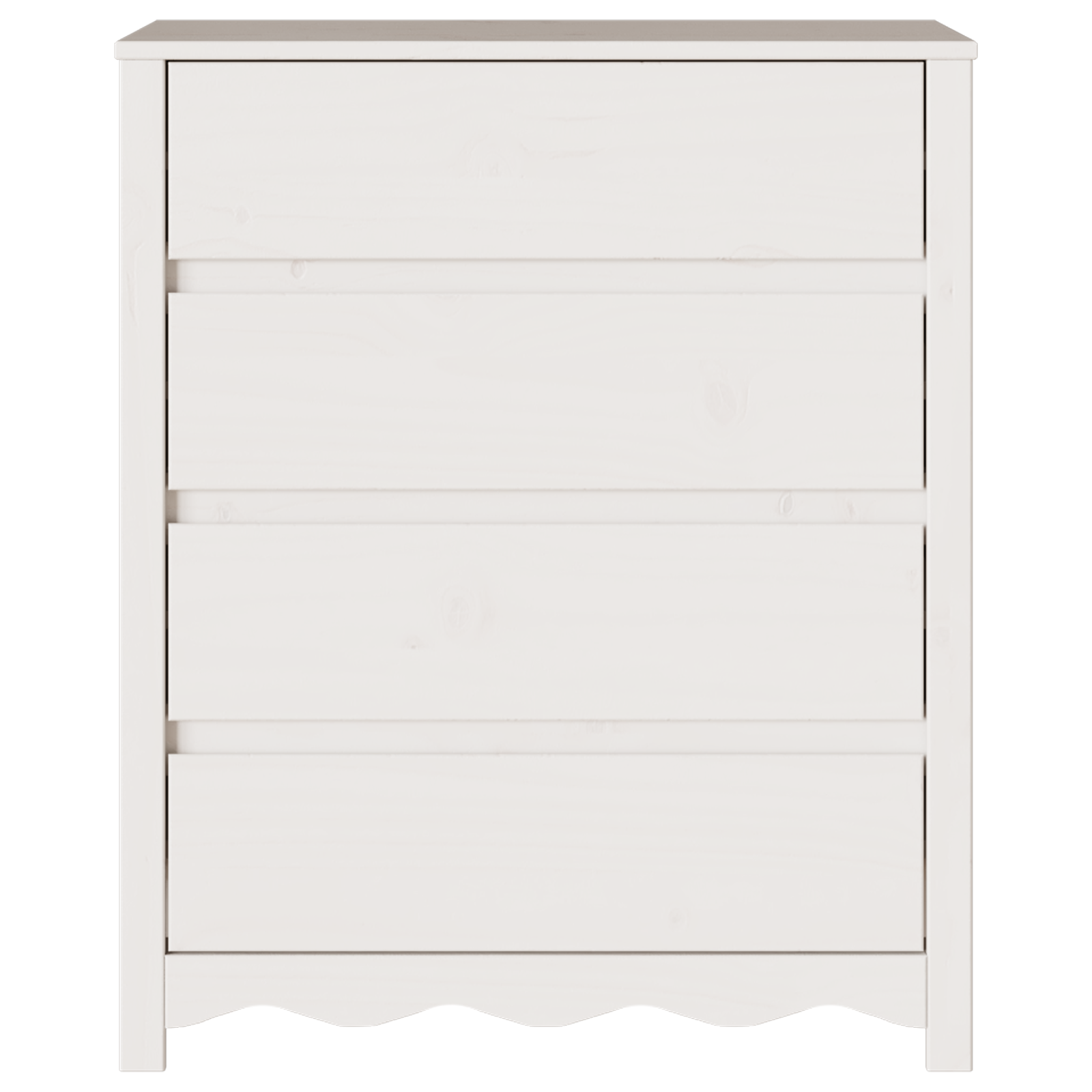 Komoda "DRAMMEN" Balta 76,5x40x91 cm Kietas medžio pušis - Image 7
