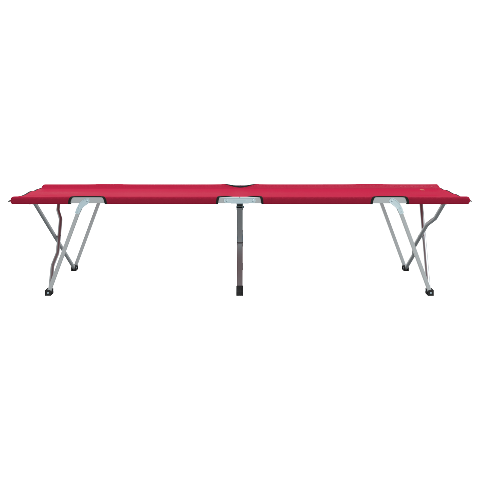 Folding Camping Bed Red Metal and Fabric Standard Foldable - Image 5