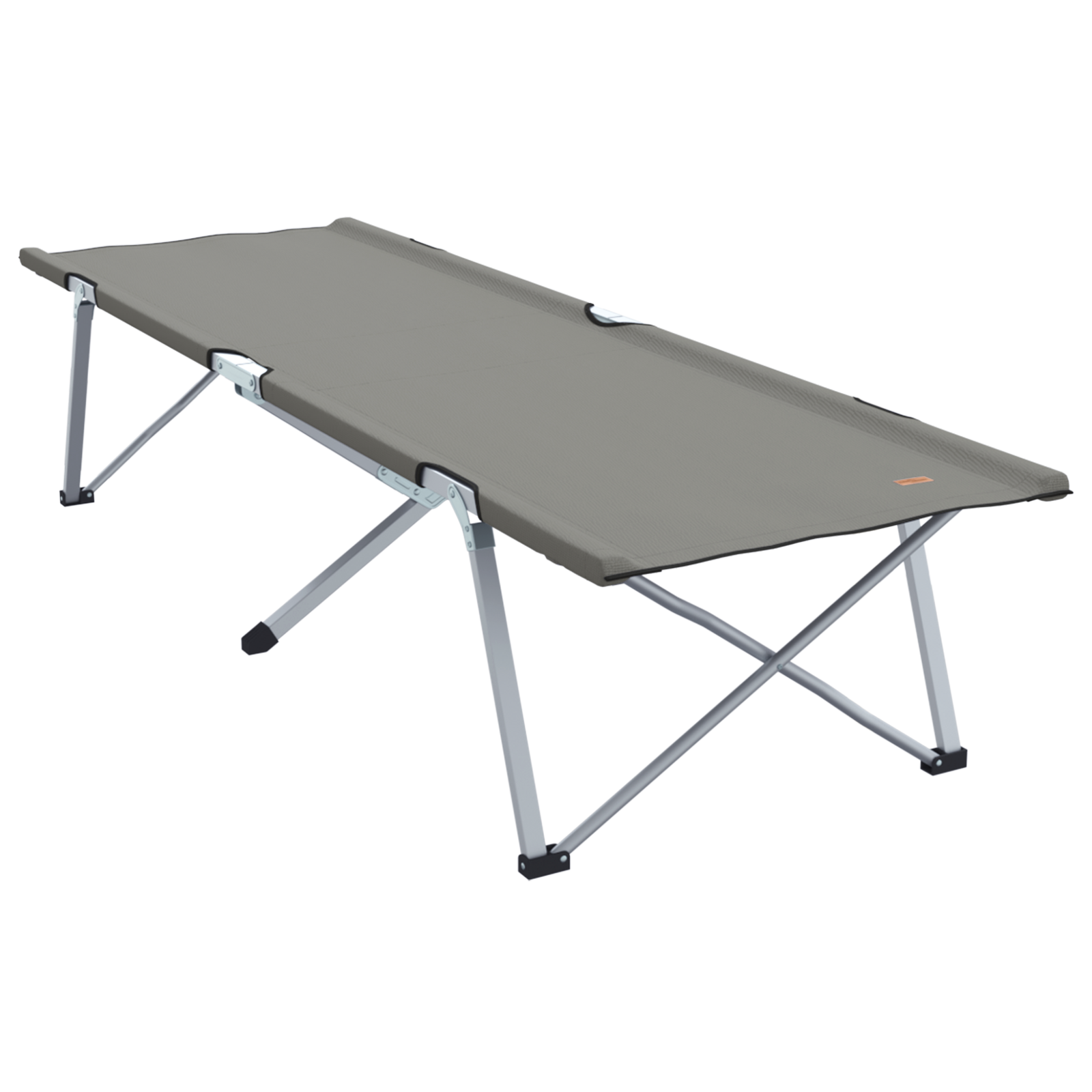 Folding Camping Bed Grey Aluminium Large Foldable - Image 2