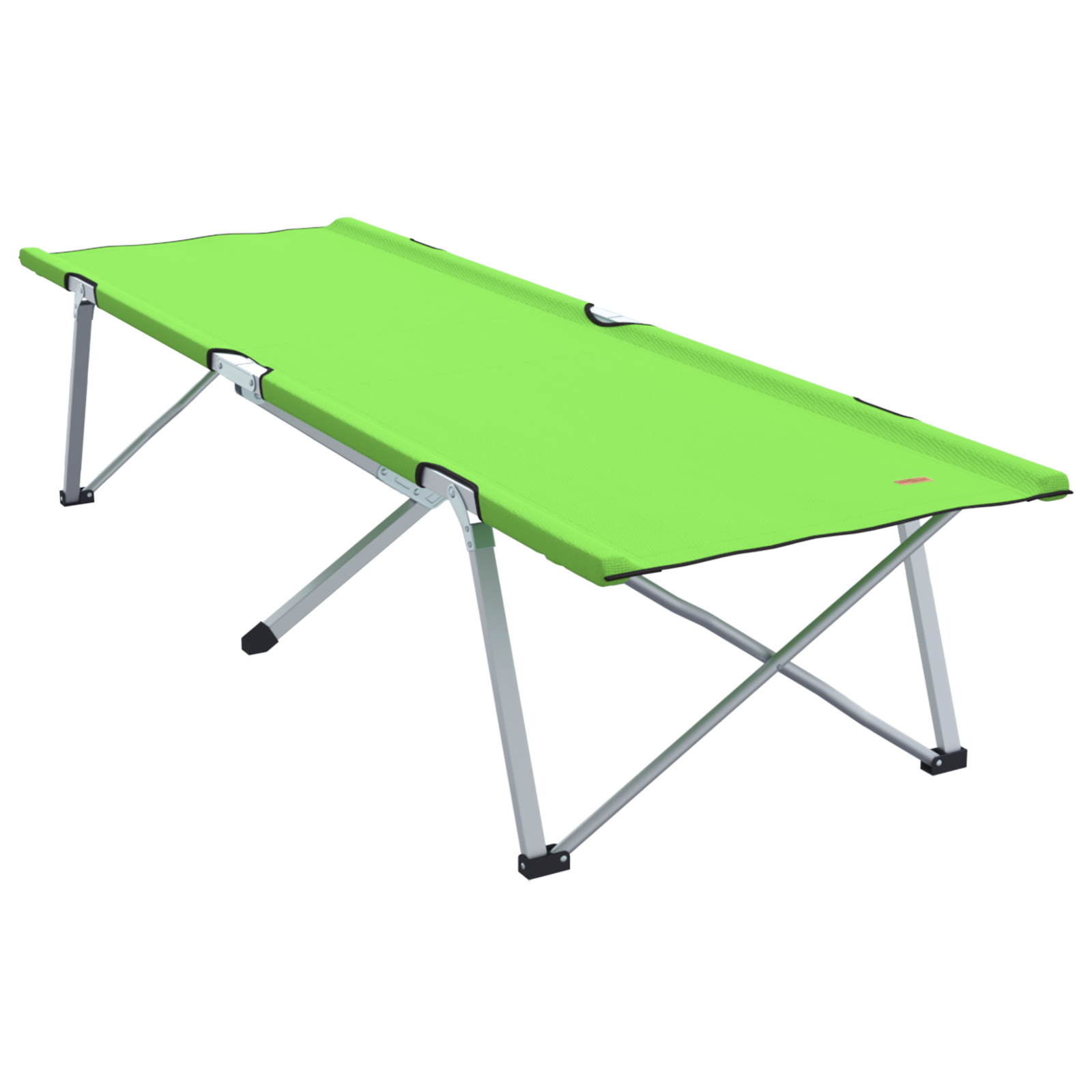 Folding Camping Bed Dark green Metal, Fabric Single Foldable - Image 2