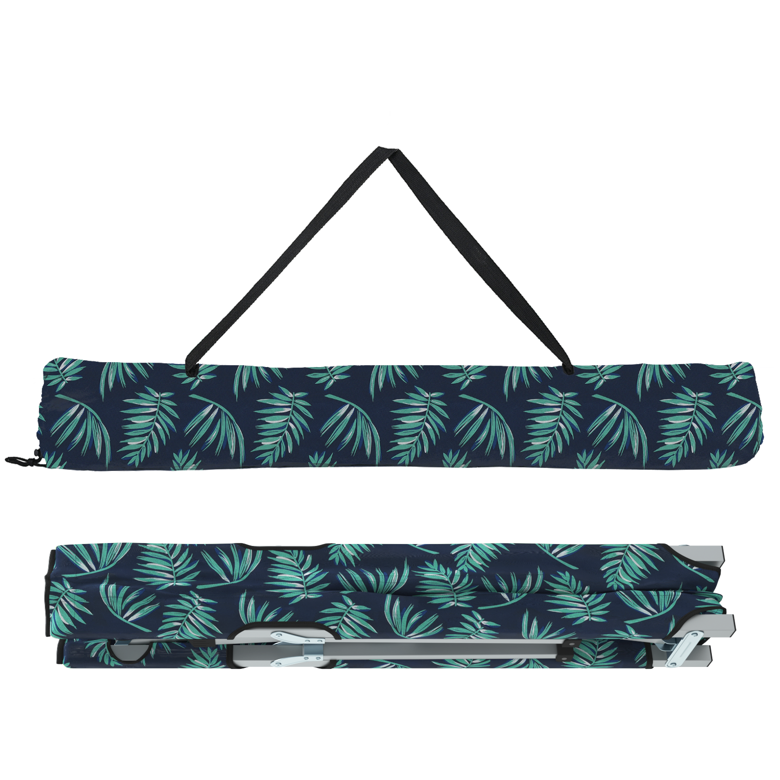 Folding Camping Beds 2 pcs with Carry Bag Leaf Pattern 600D Oxford Fabric - Image 5