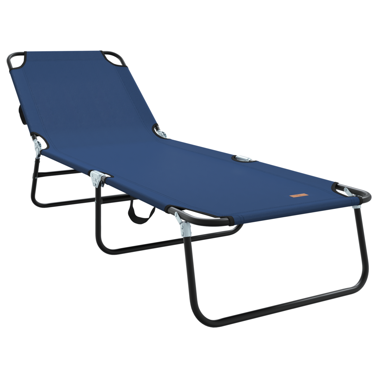 Folding Sun Lounger Portable Blue 600D Oxford Fabric - Image 2