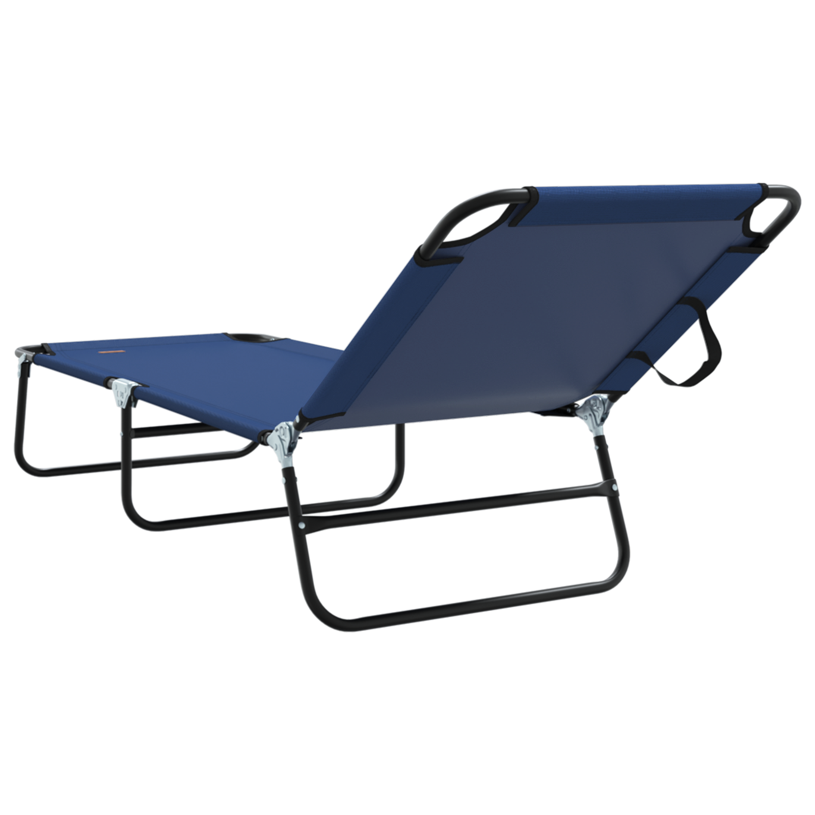 Folding Sun Lounger Portable Blue 600D Oxford Fabric - Image 6