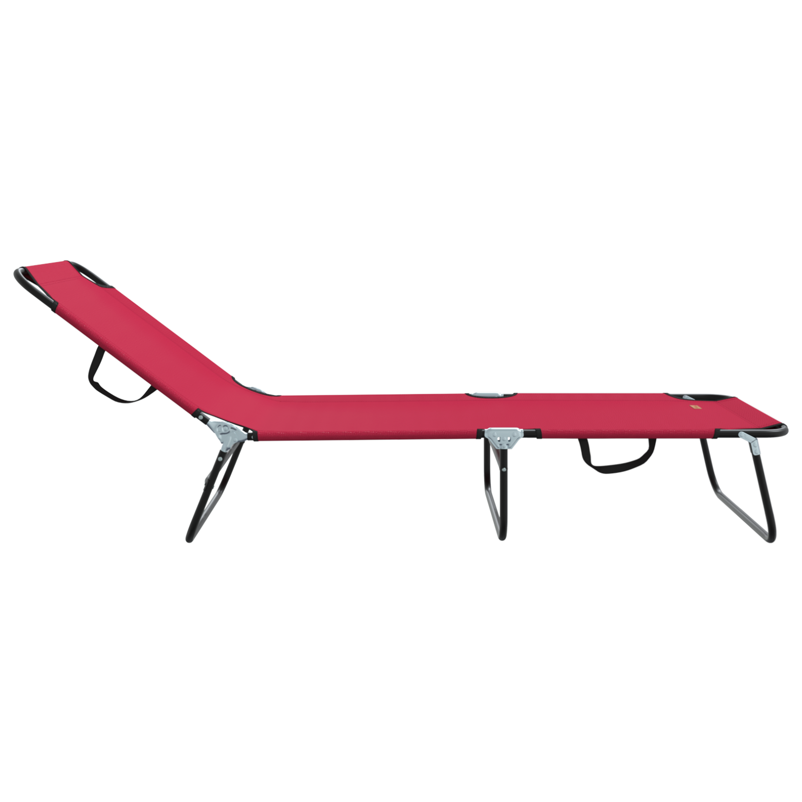 Folding Sun Lounger Portable Red 600D Oxford Fabric - Image 5