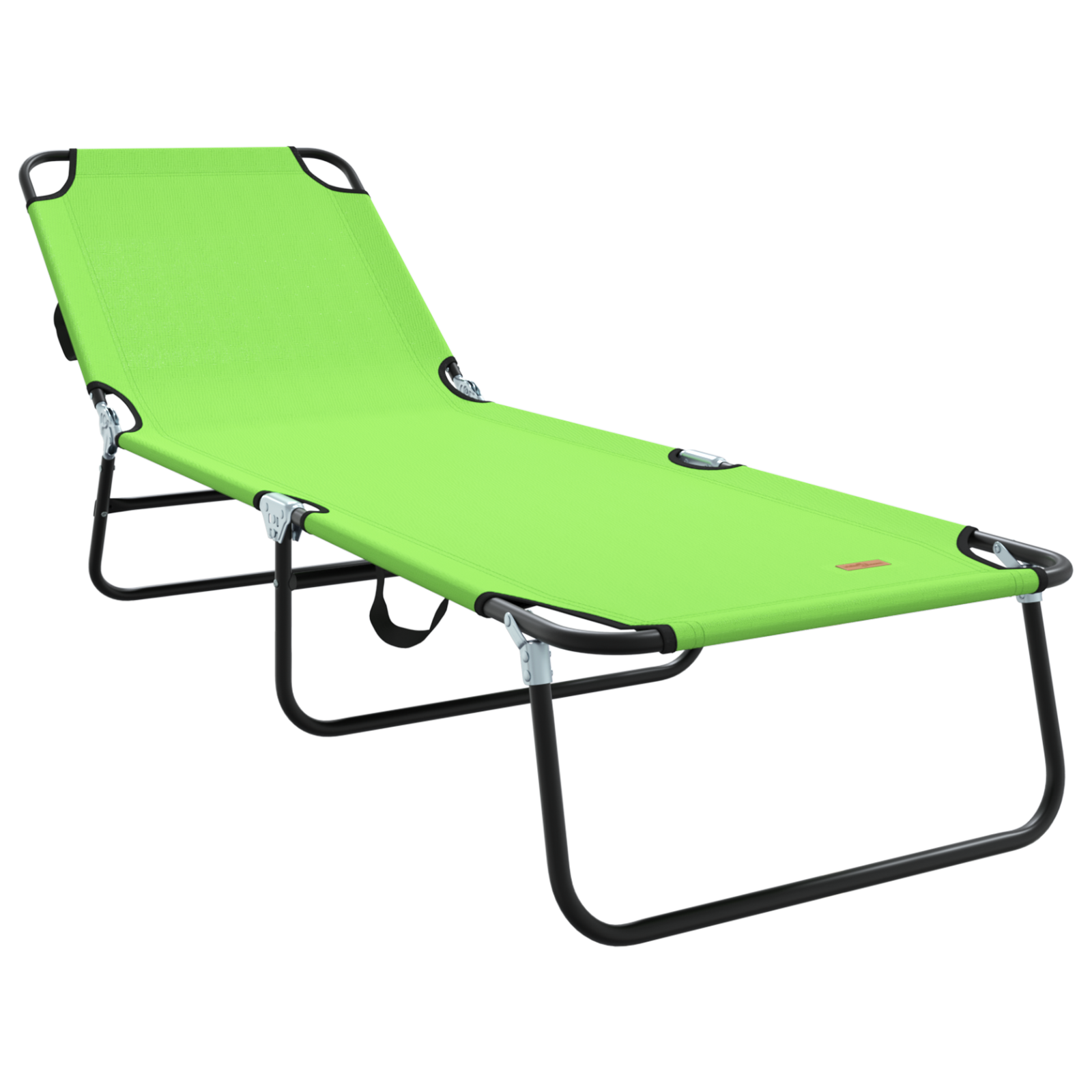 Folding Sun Lounger Portable Green 600D Oxford Fabric - Image 2