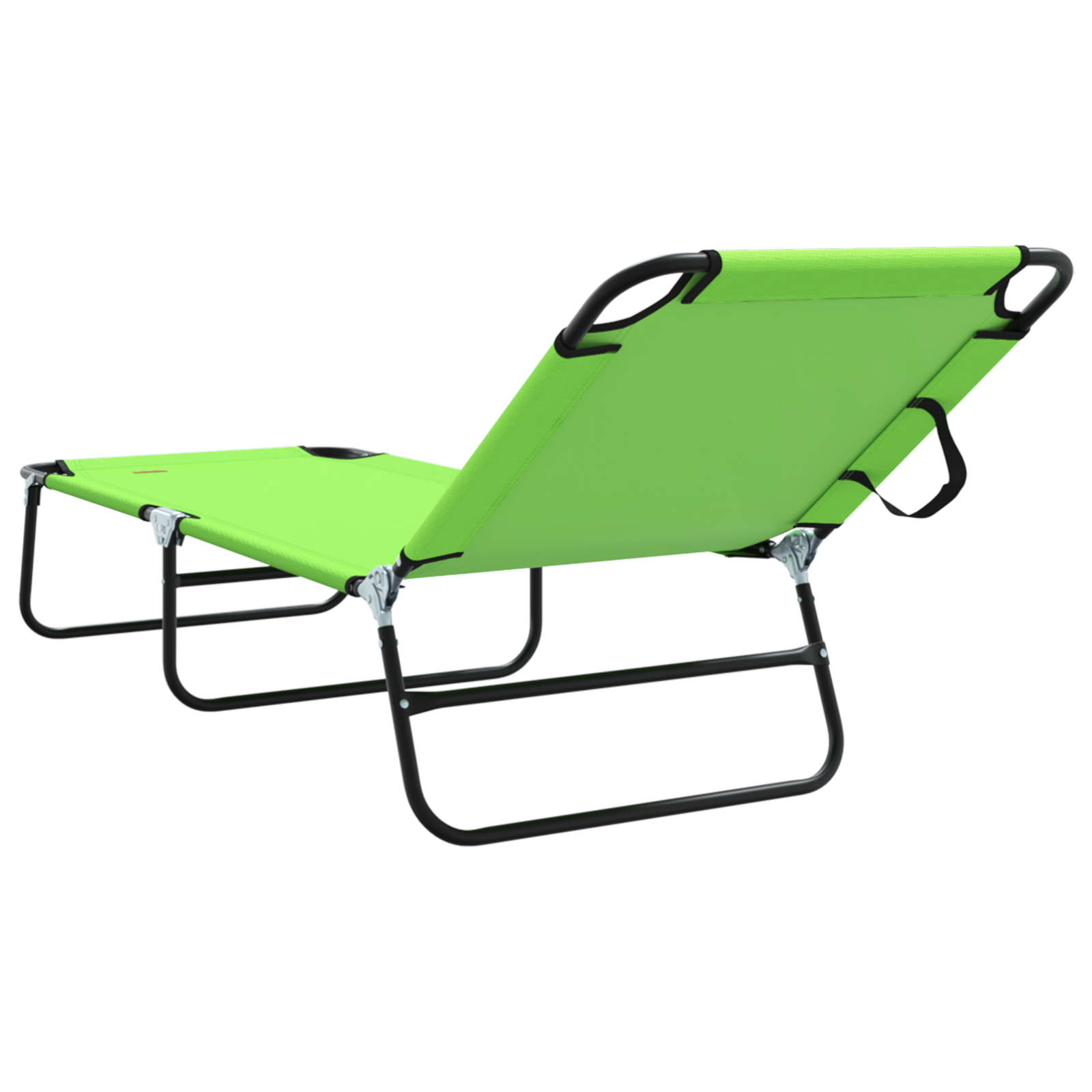 Folding Sun Lounger Portable Green 600D Oxford Fabric - Image 6