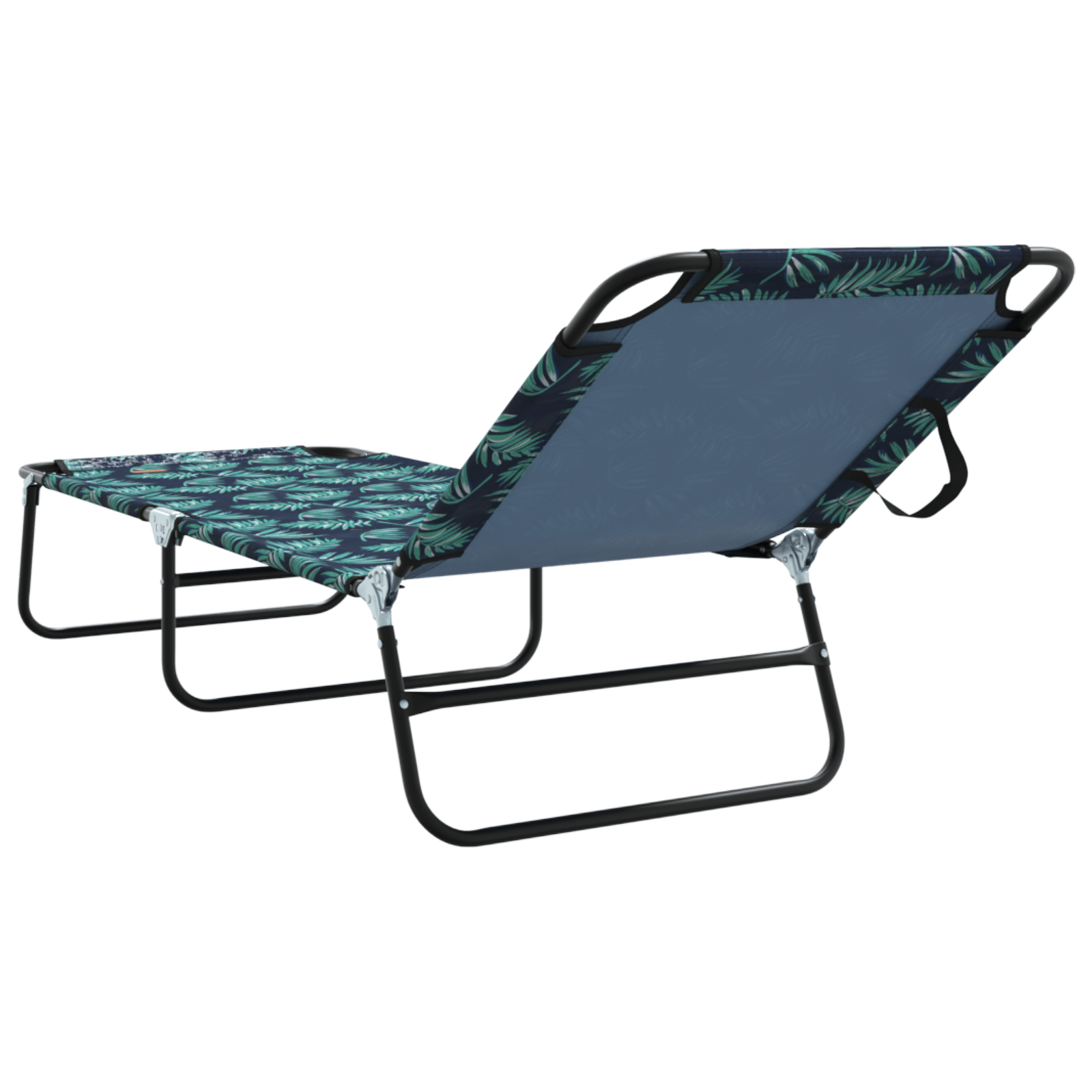 Folding Sun Lounger Portable Leaf Pattern 600D Oxford Fabric - Image 6