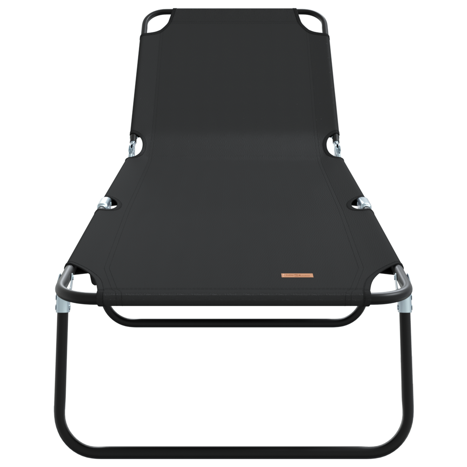 Folding Sun Lounger 2 pcs Portable Black 600D Oxford Fabric - Image 5