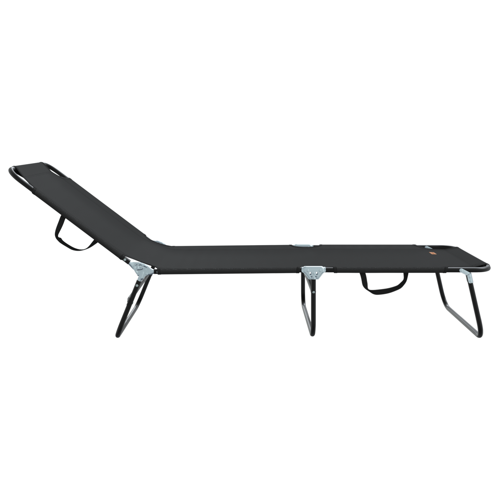 Folding Sun Lounger 2 pcs Portable Black 600D Oxford Fabric - Image 6