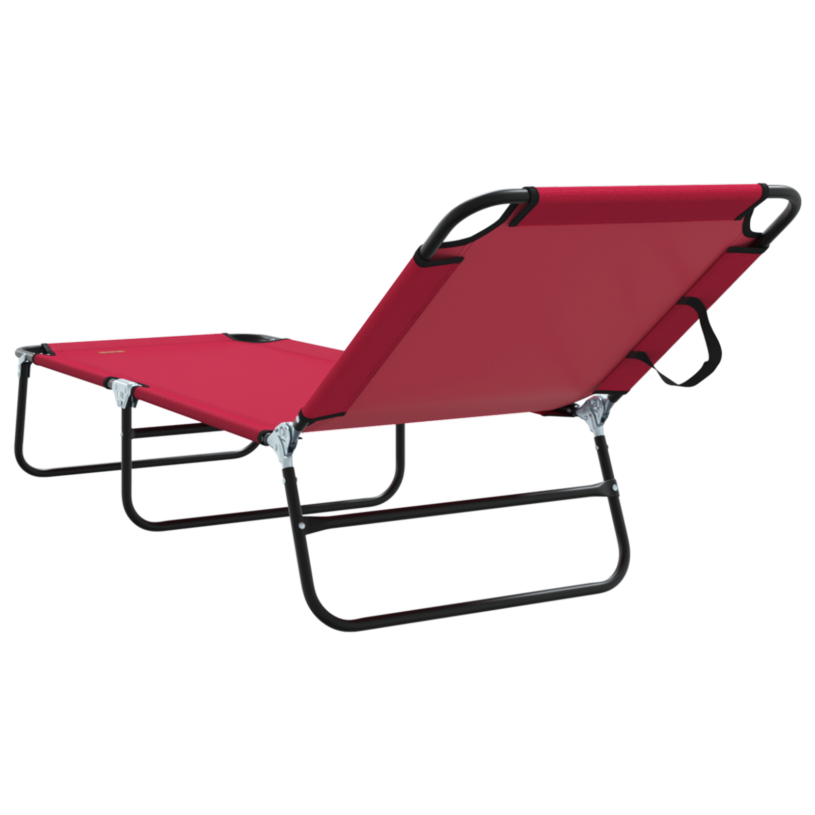 Folding Sun Lounger 2 pcs Portable Red 600D Oxford Fabric - Image 7