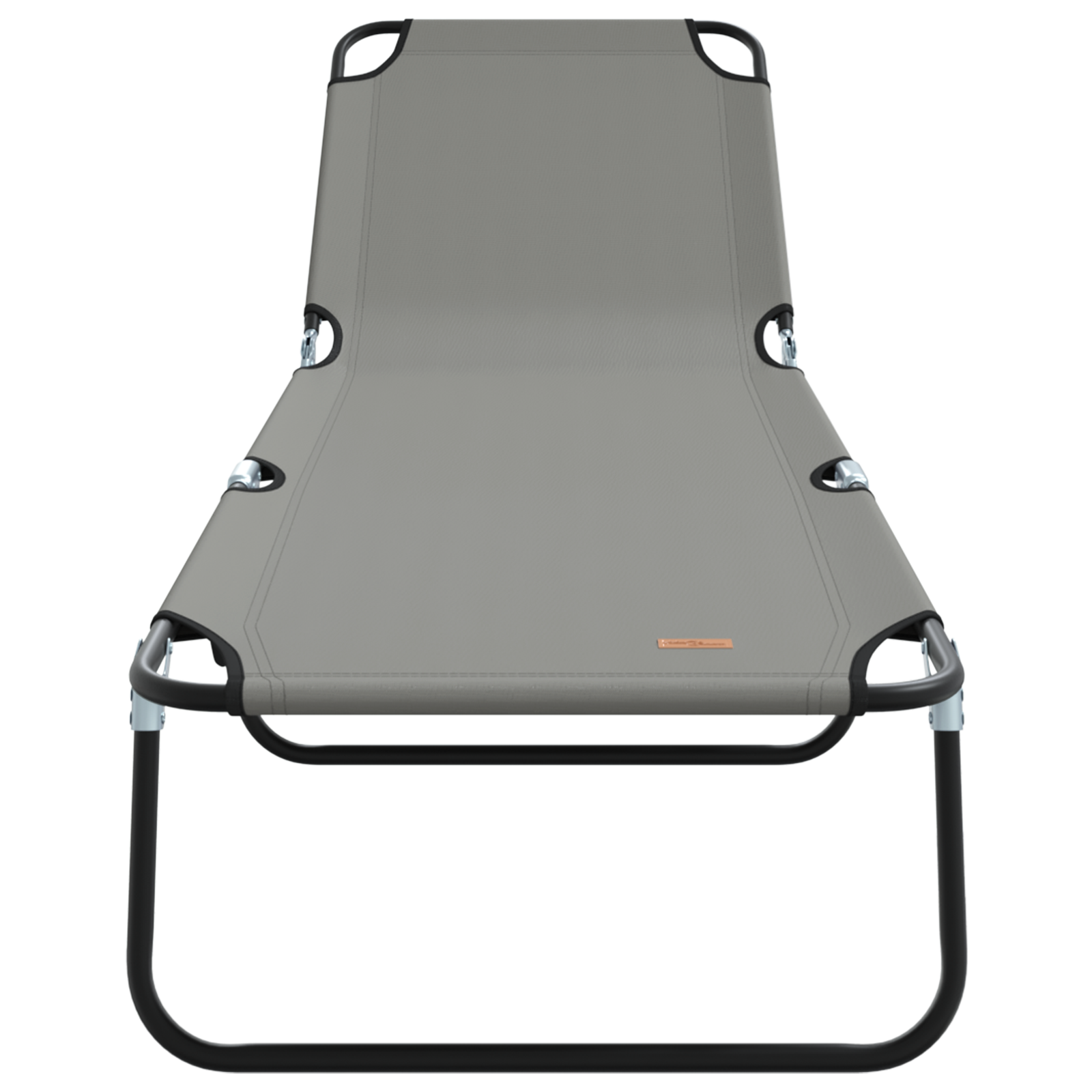 Folding Sun Lounger 2 pcs Portable Grey 600D Oxford Fabric - Image 5