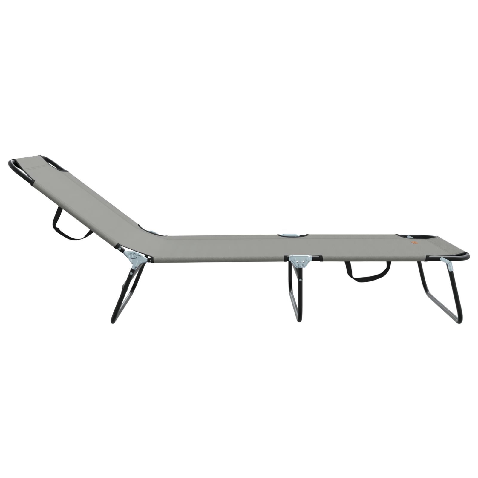 Folding Sun Lounger 2 pcs Portable Grey 600D Oxford Fabric - Image 6