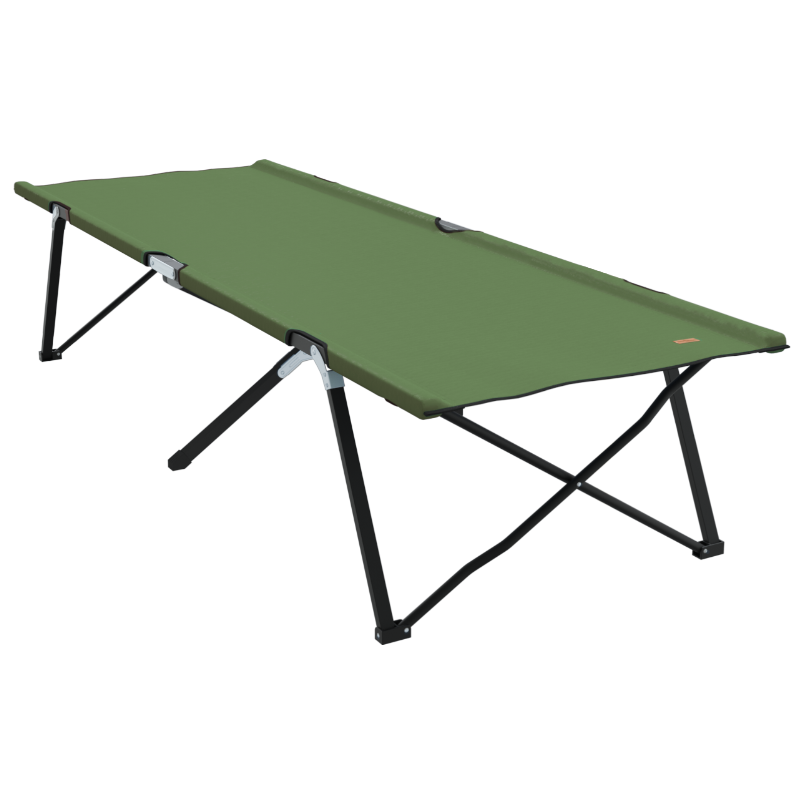 Folding Sun Bed with Carry Bag Army Green 600D Oxford Fabric - Image 2