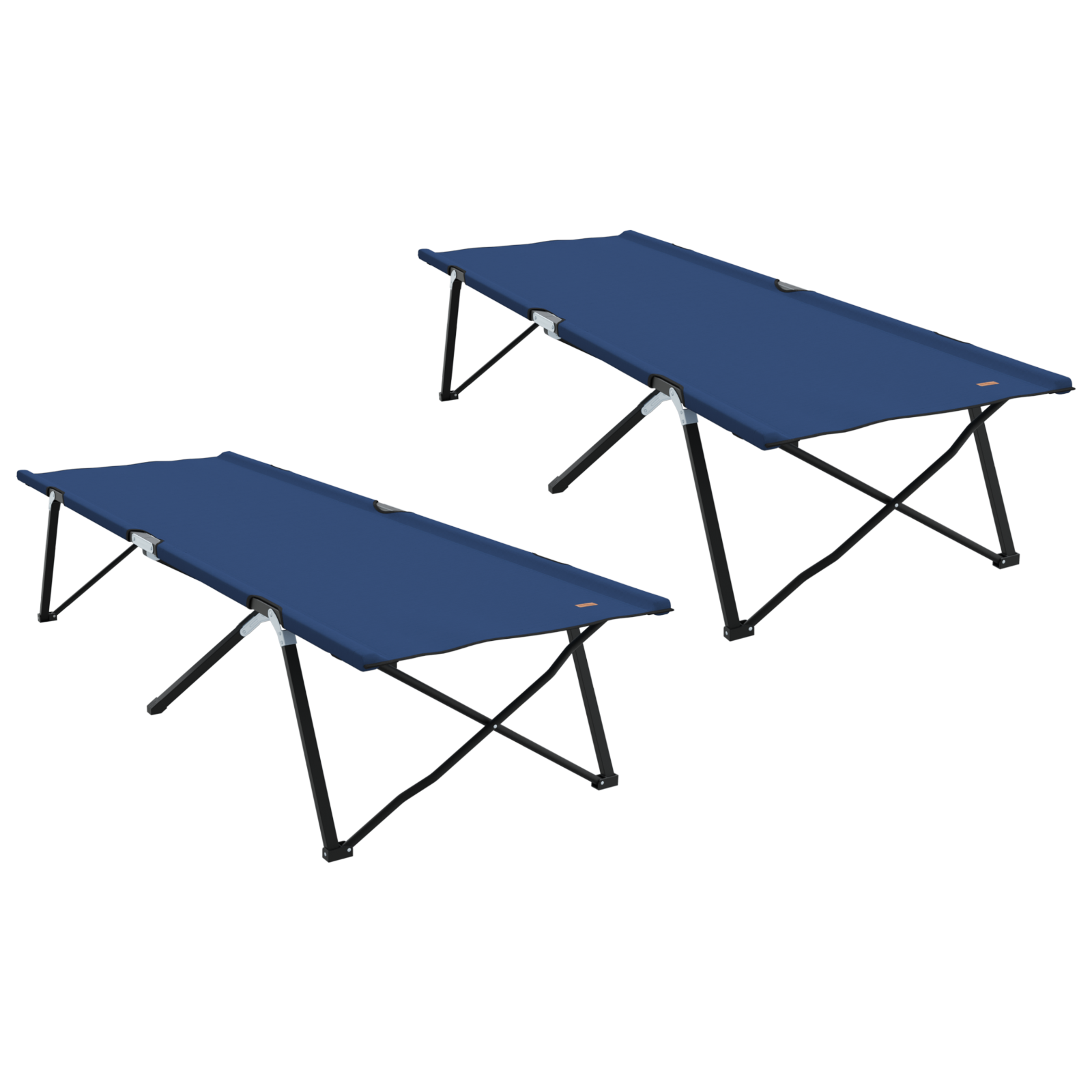 Folding Sun Beds with Carry Bags 2 pcs Blue 600D Oxford Fabric - Image 2