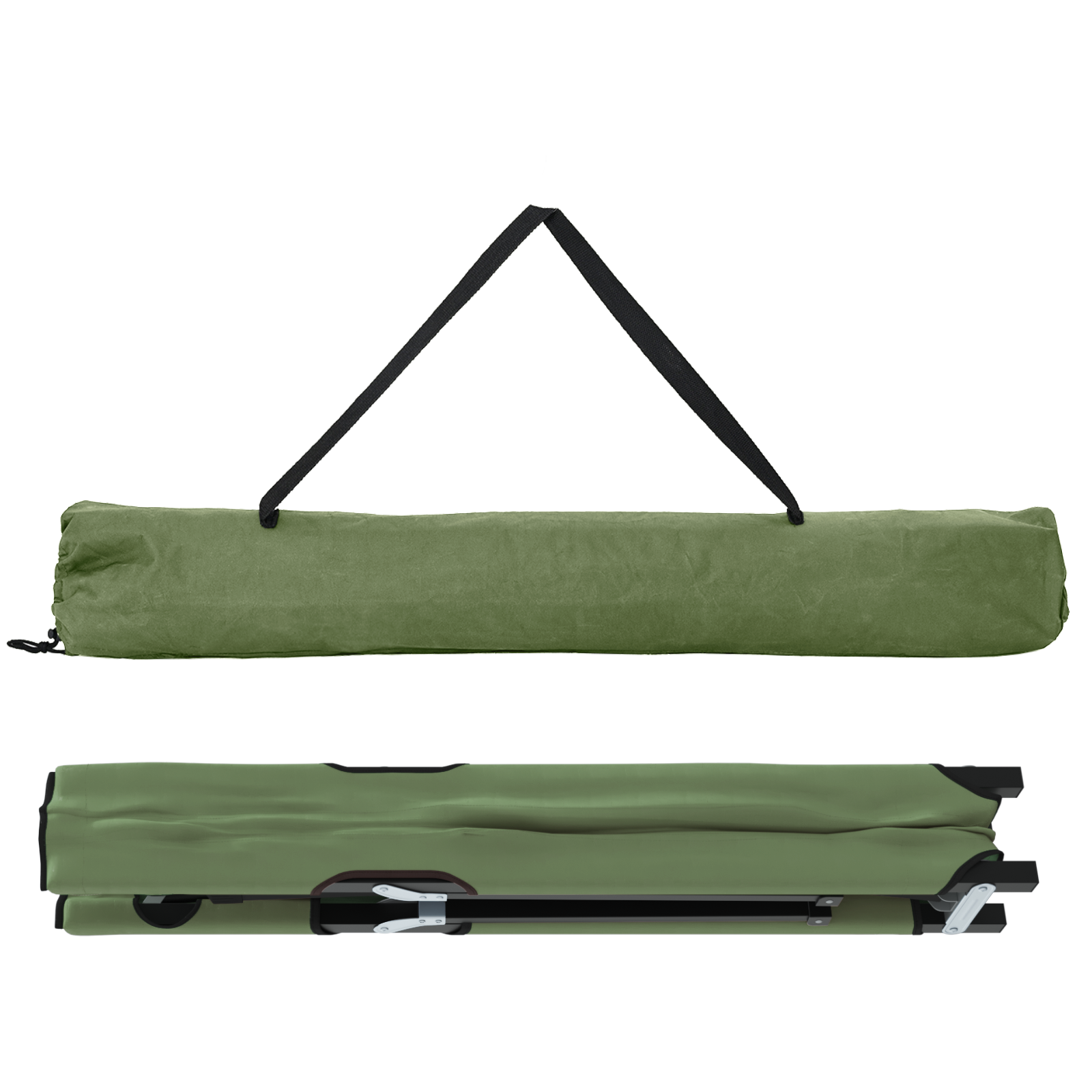 Folding Sun Beds with Carry Bags 2 pcs Army Green 600D Oxford Fabric - Image 5