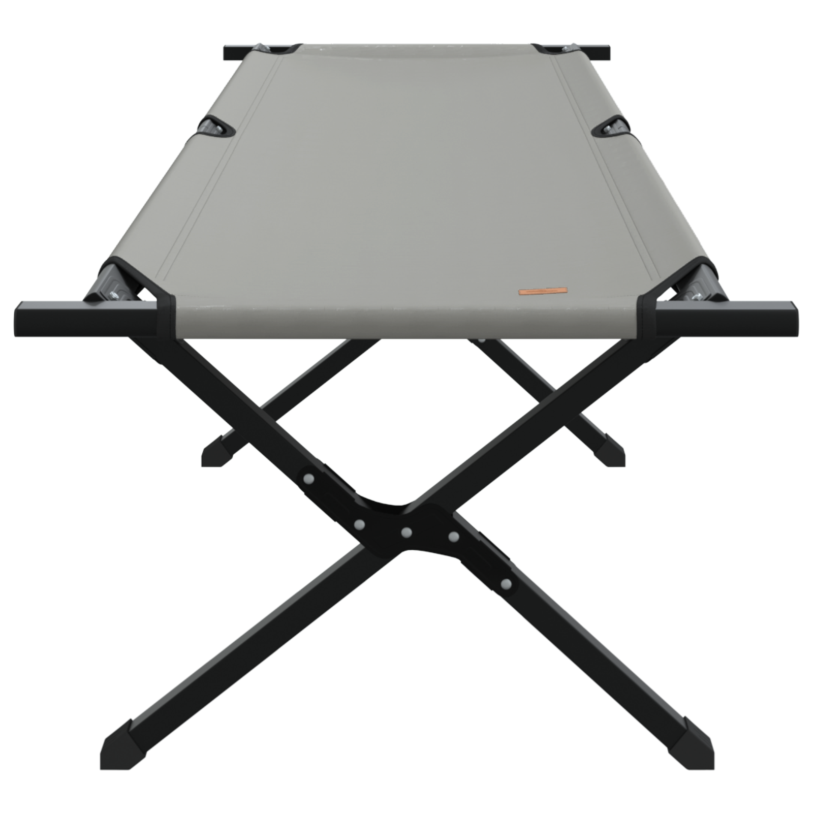 Folding Sun Bed with Carry Bag Grey 600D Oxford Fabric - Image 3