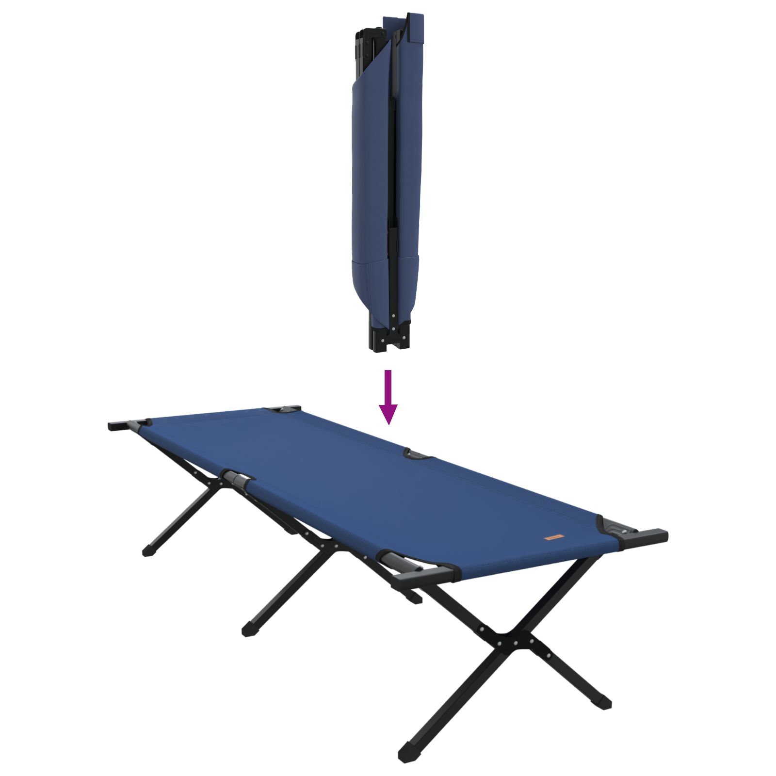 Folding Sun Beds 2 pcs with Carry Bag Blue 600D Oxford Fabric - Image 10