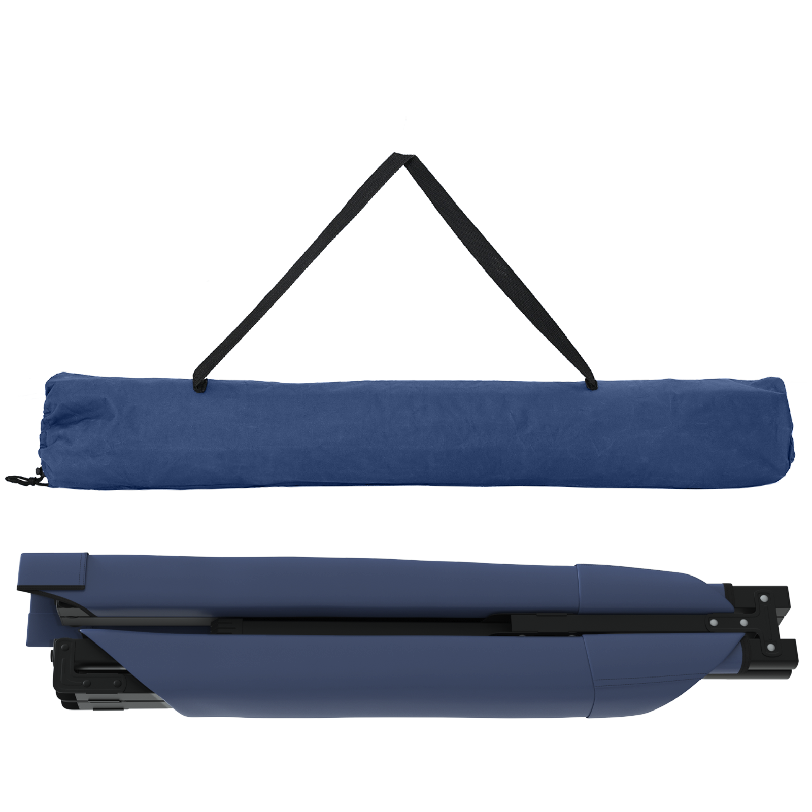Folding Sun Beds 2 pcs with Carry Bag Blue 600D Oxford Fabric - Image 5