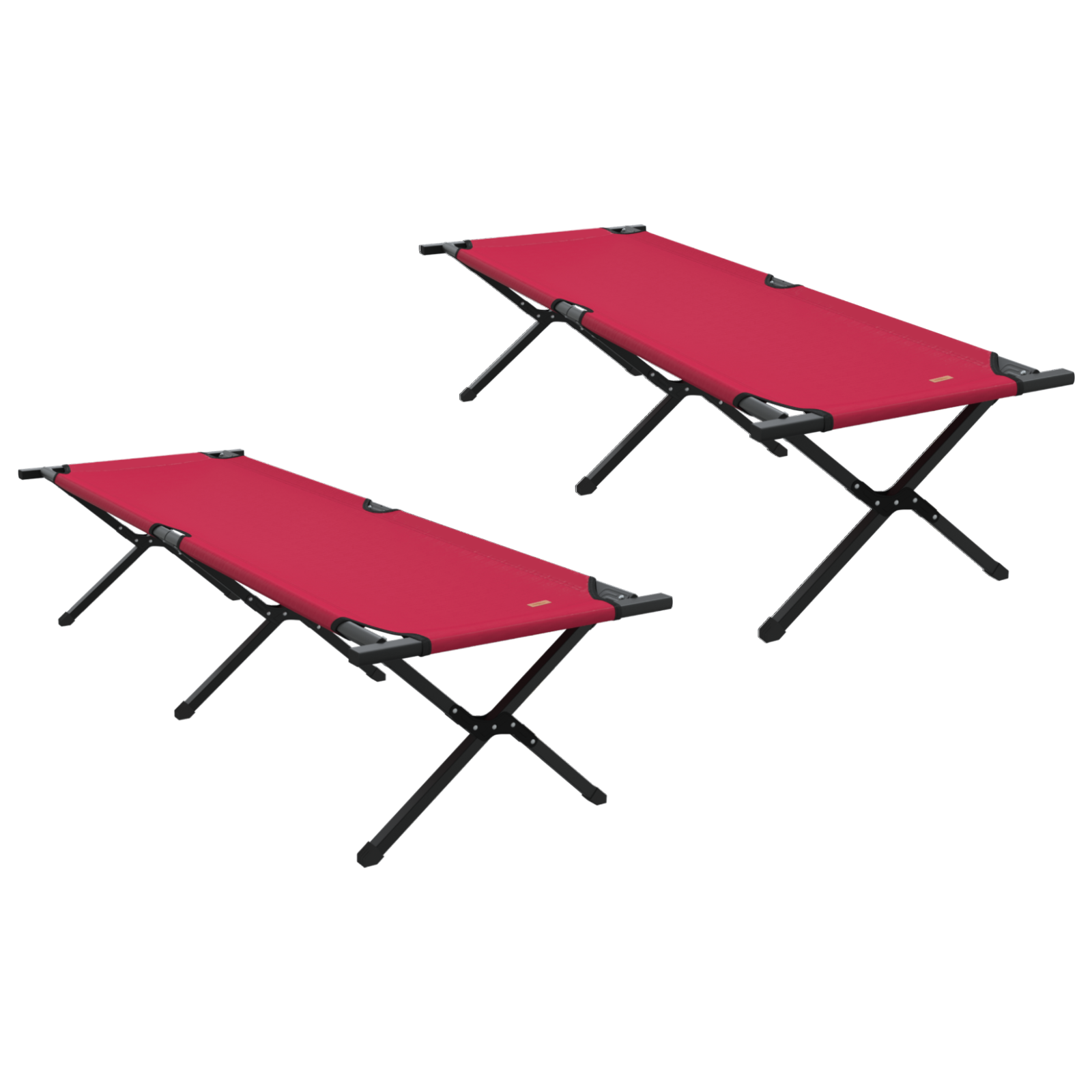 Folding Sun Beds 2 pcs with Carry Bag Red 600D Oxford Fabric - Image 2