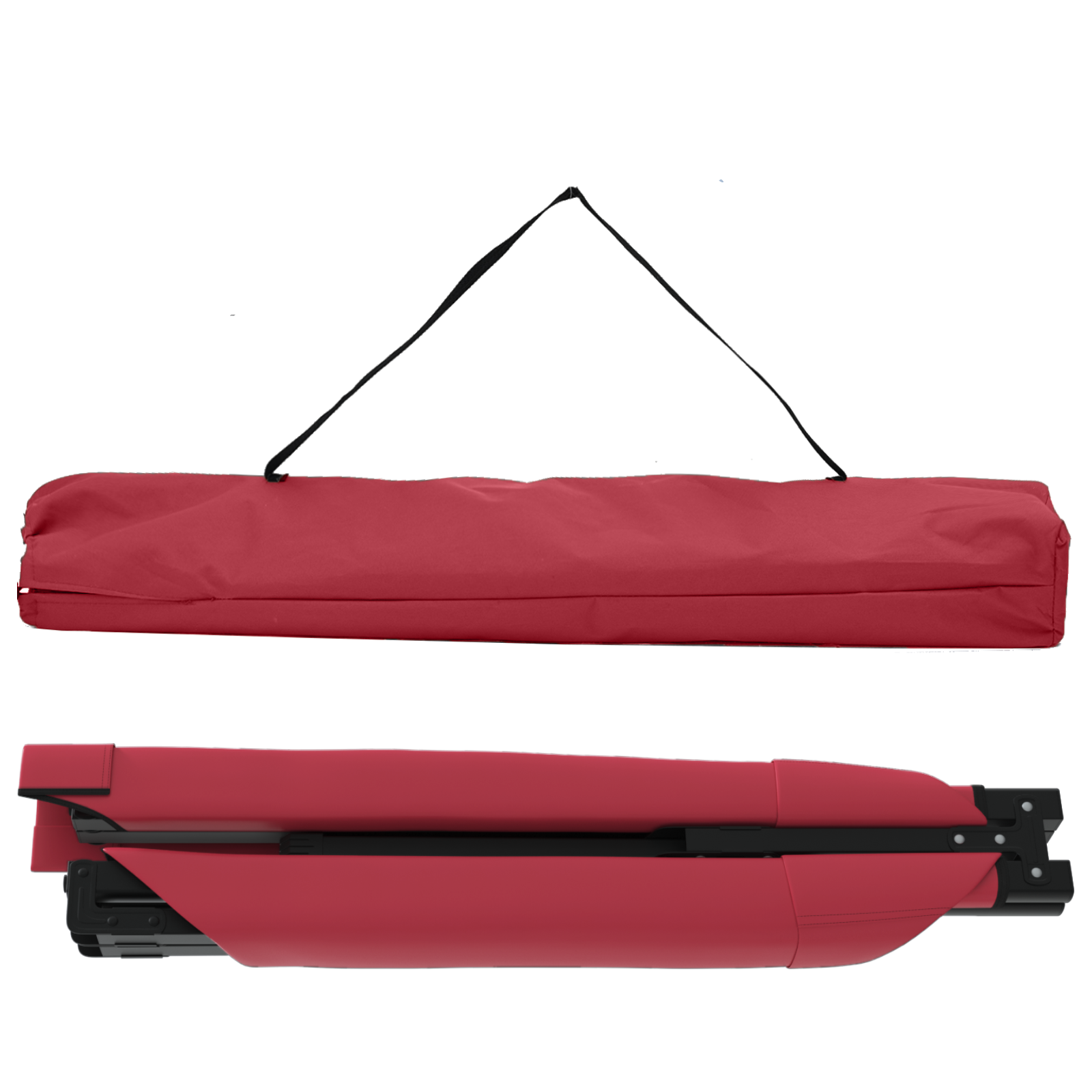 Folding Sun Beds 2 pcs with Carry Bag Red 600D Oxford Fabric - Image 5