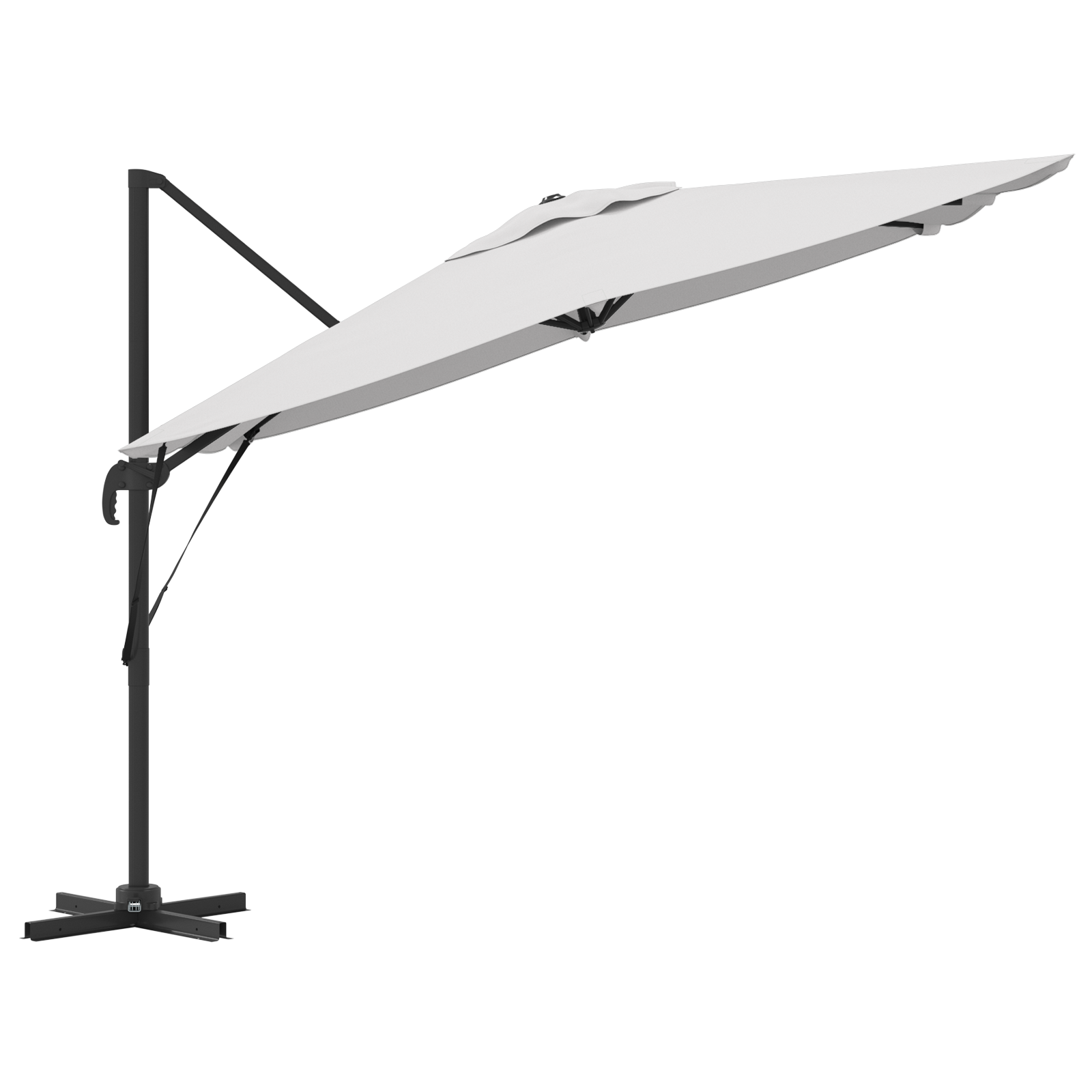 Patio Umbrella Sand Polyester canopy 3m Adjustable Armrests - Image 6