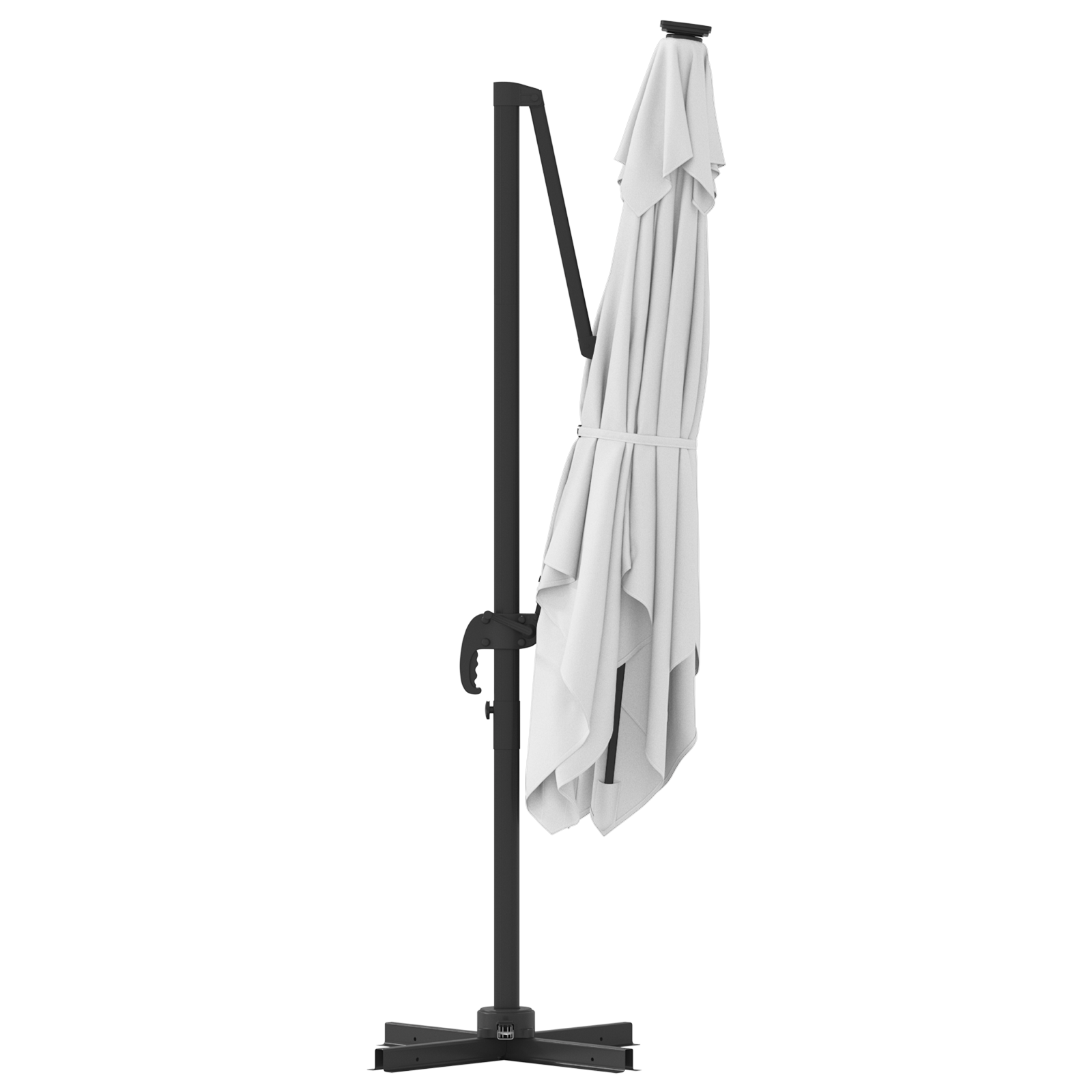 Patio Umbrella Sand Polyester canopy 3m Adjustable Armrests - Image 7