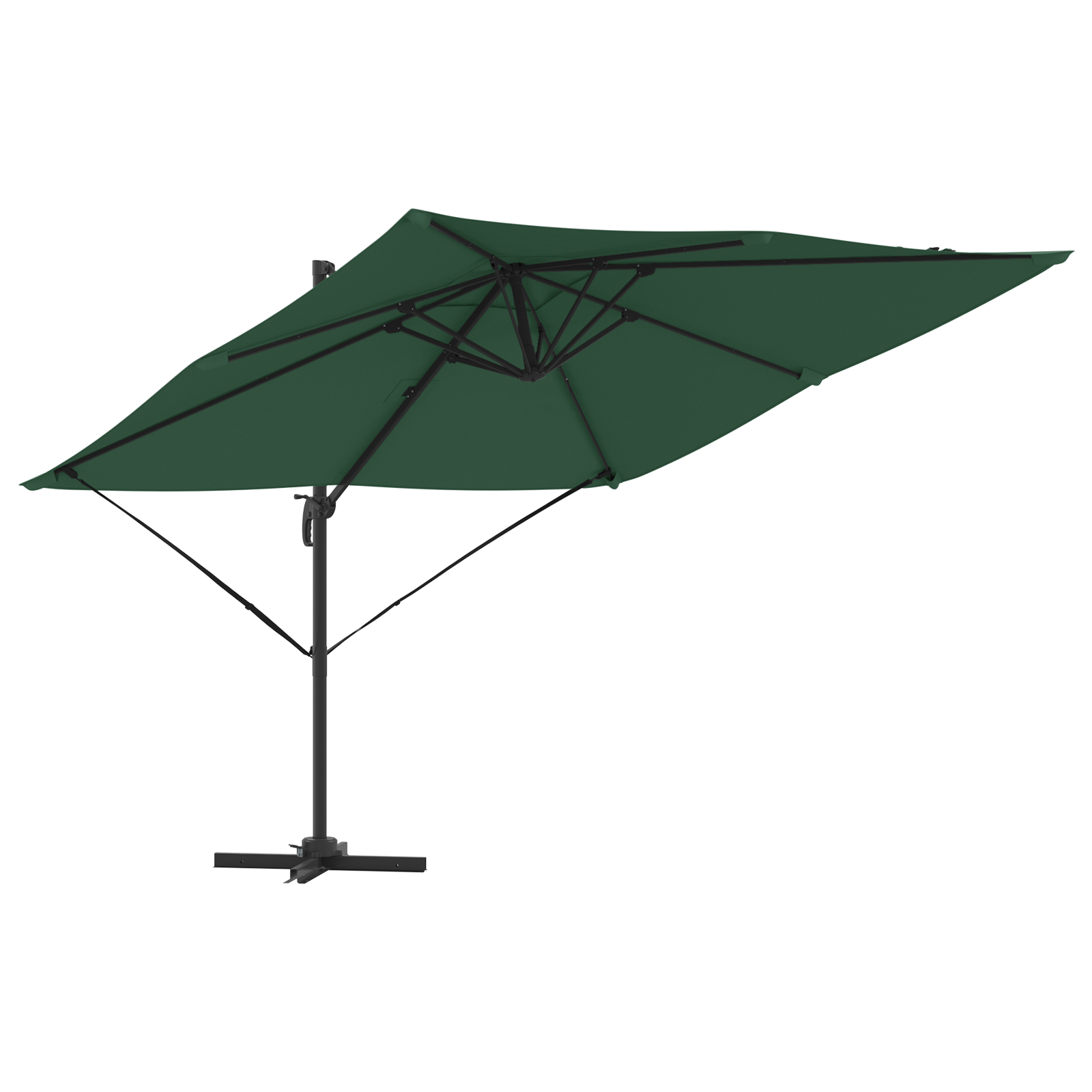 Cantilever Roma Parasol Green 286x285x265 cm Aluminium - Image 2