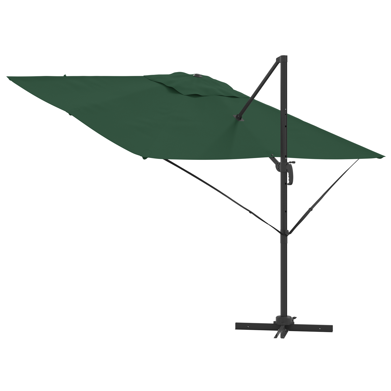 Cantilever Roma Parasol Green 286x285x265 cm Aluminium - Image 8