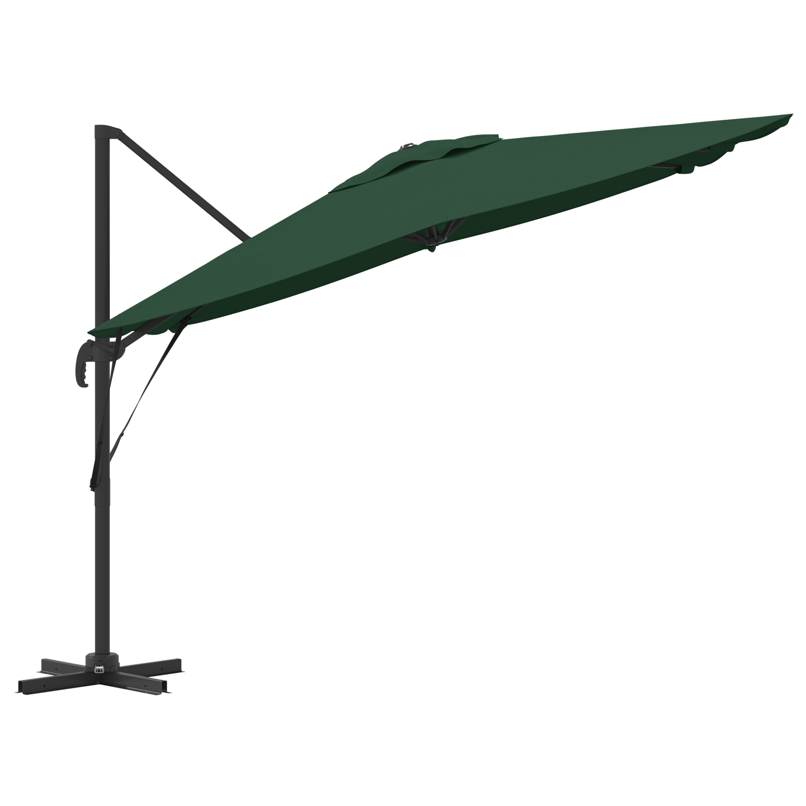 Cantilever Roma Parasol Green 286x285x265 cm Aluminium - Image 6