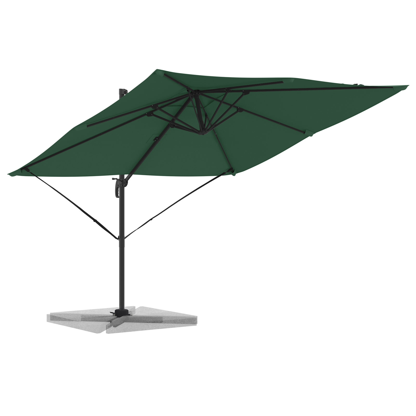 Cantilever Roma Parasol Green 286x285x265 cm Aluminium - Image 3
