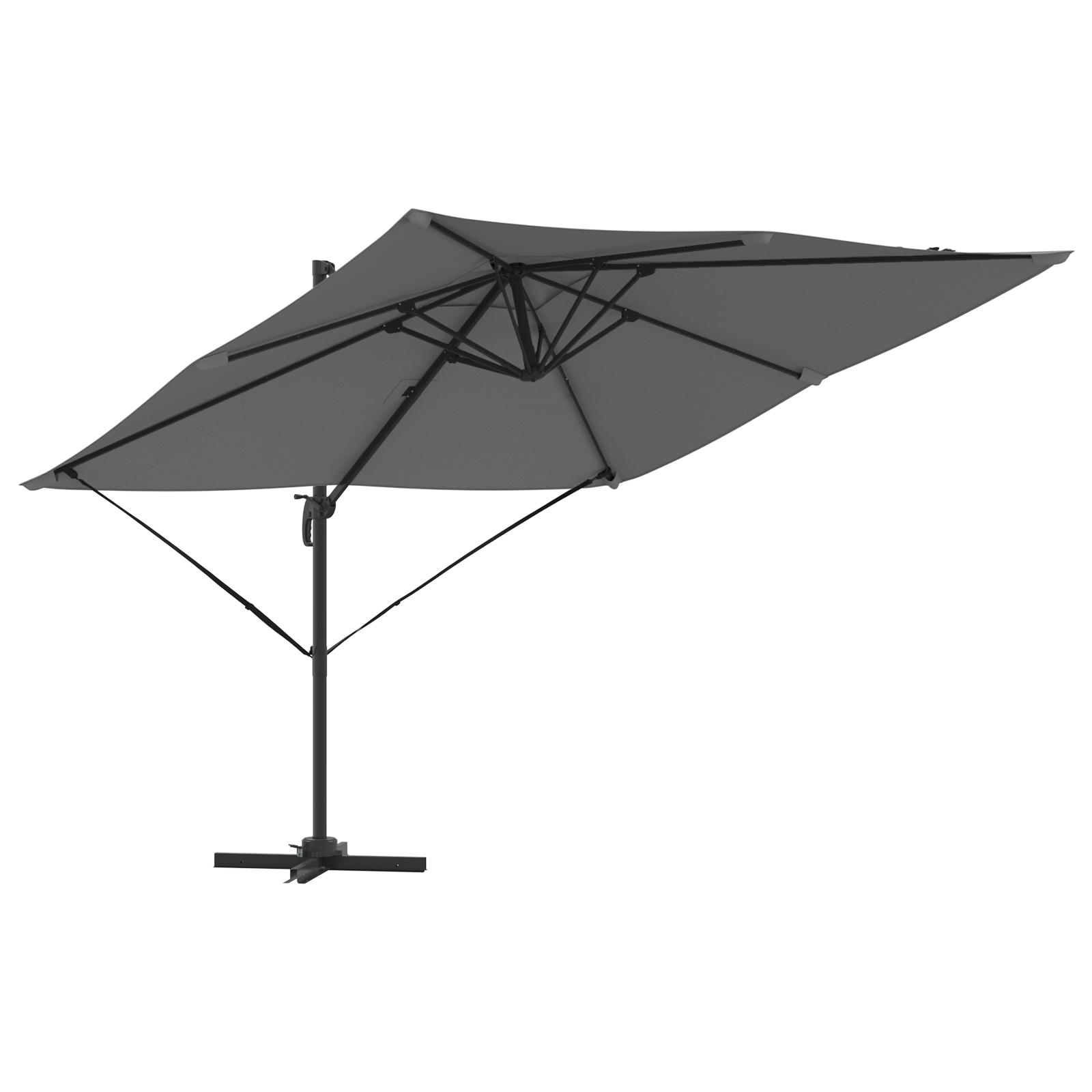 Cantilever Roma Parasol Anthracite 286x285x265 cm Aluminium - Image 2