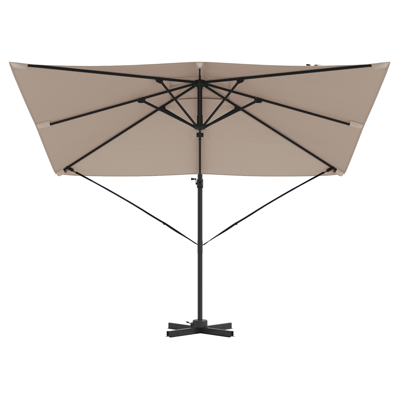 Cantilever Roma Parasol Taupe 286x285x265 cm Aluminium - Image 5