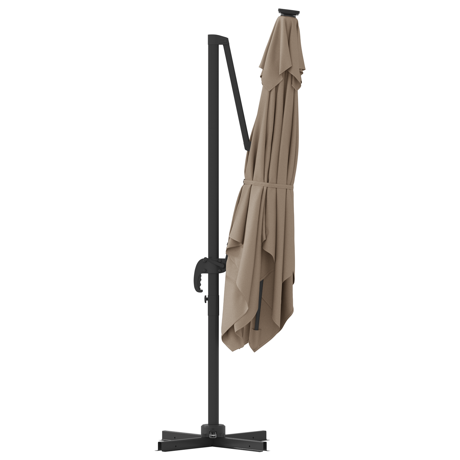Cantilever Roma Parasol Taupe 286x285x265 cm Aluminium - Image 7
