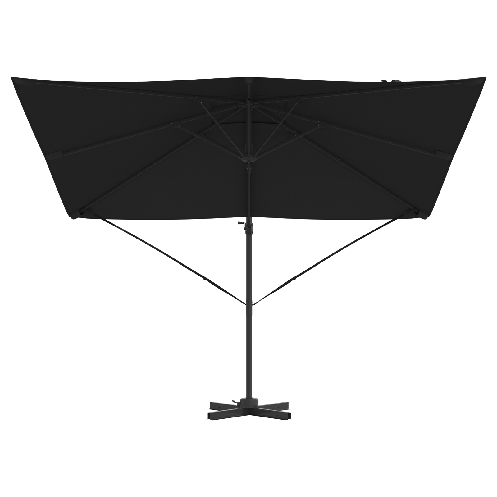Cantilever Roma Parasol Black 286x285x265 cm Aluminium - Image 5