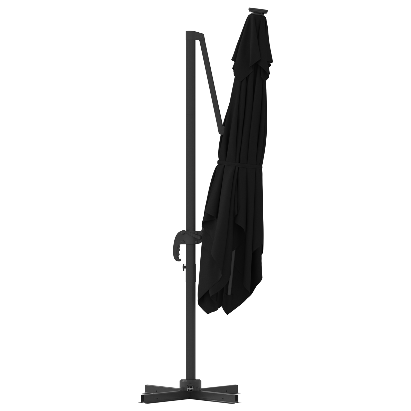 Cantilever Roma Parasol Black 286x285x265 cm Aluminium - Image 7