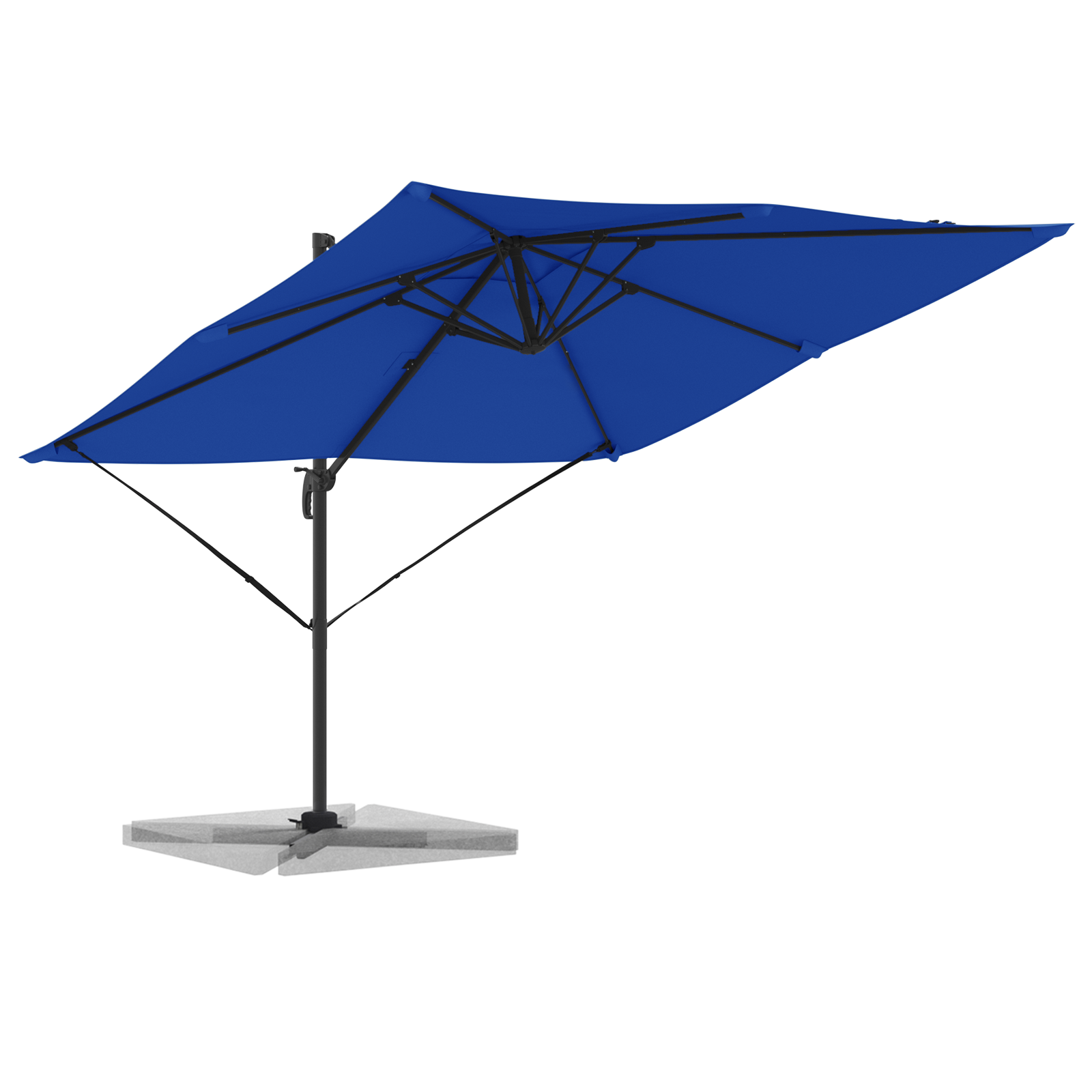 Patio Umbrella Azure Blue Aluminium, Polyester 3m - Image 3