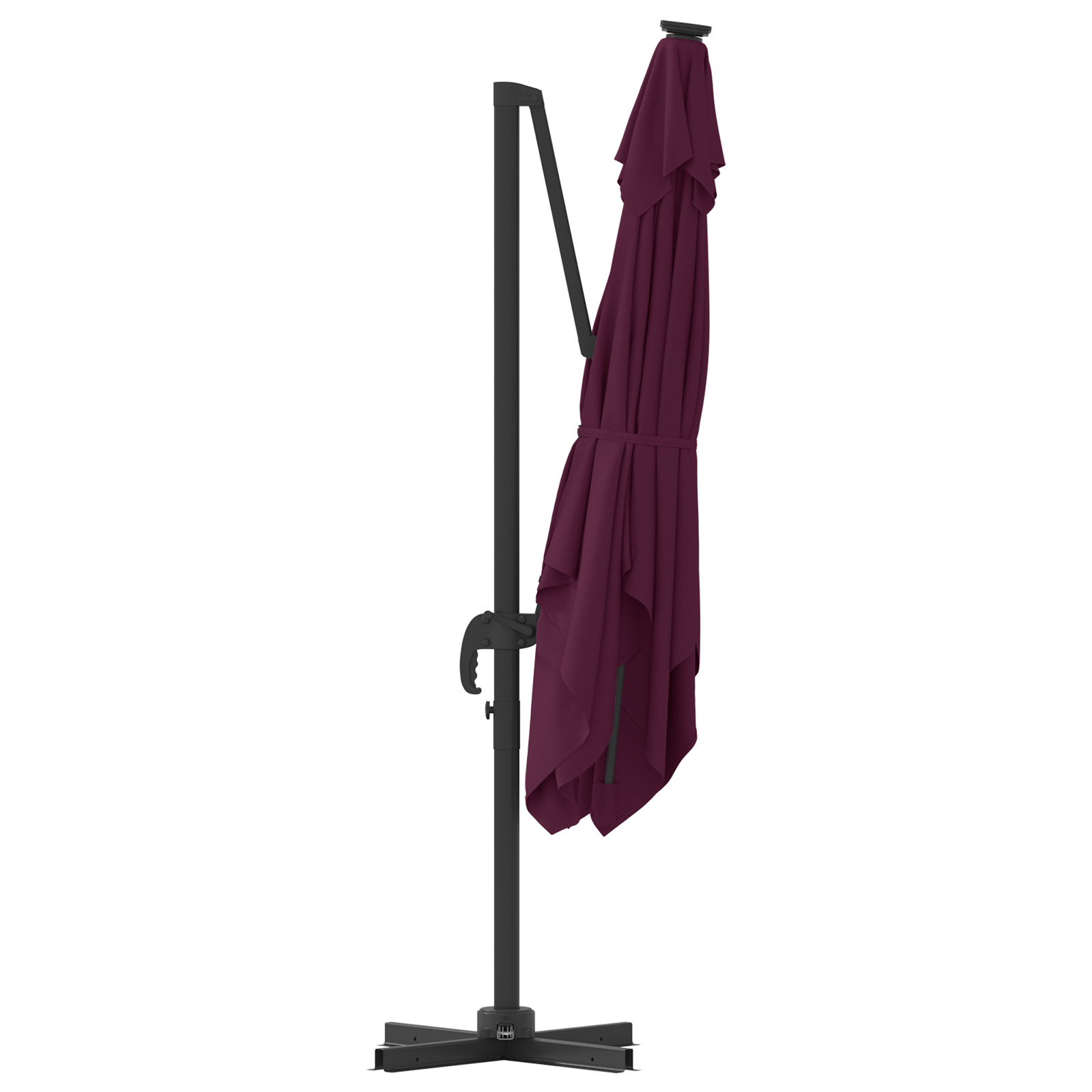 Patio Umbrella Bordeaux red Aluminium, Polyester Large - Image 7