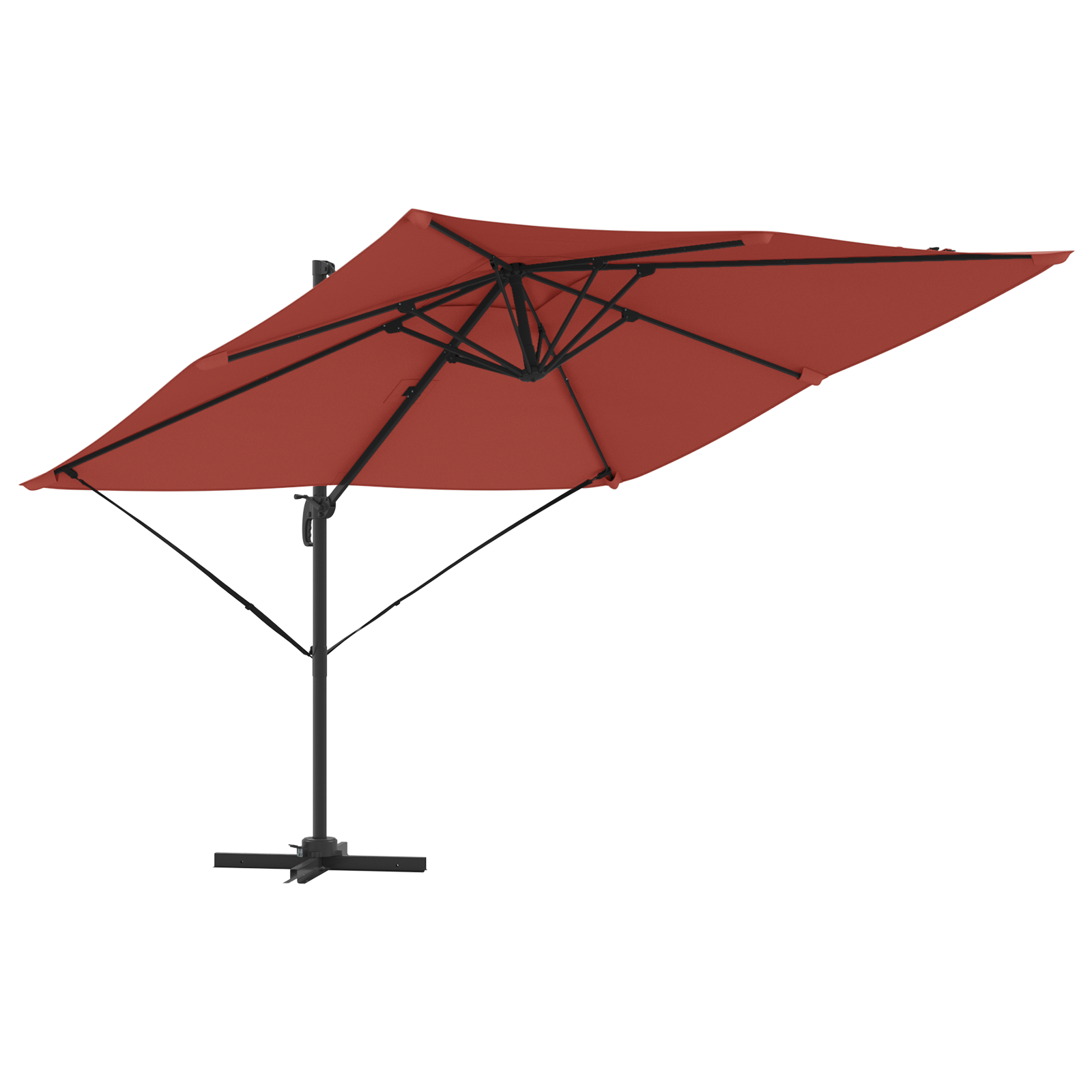 Patio Umbrella Terracotta Polyester Large Adjustable Armrests - Image 2