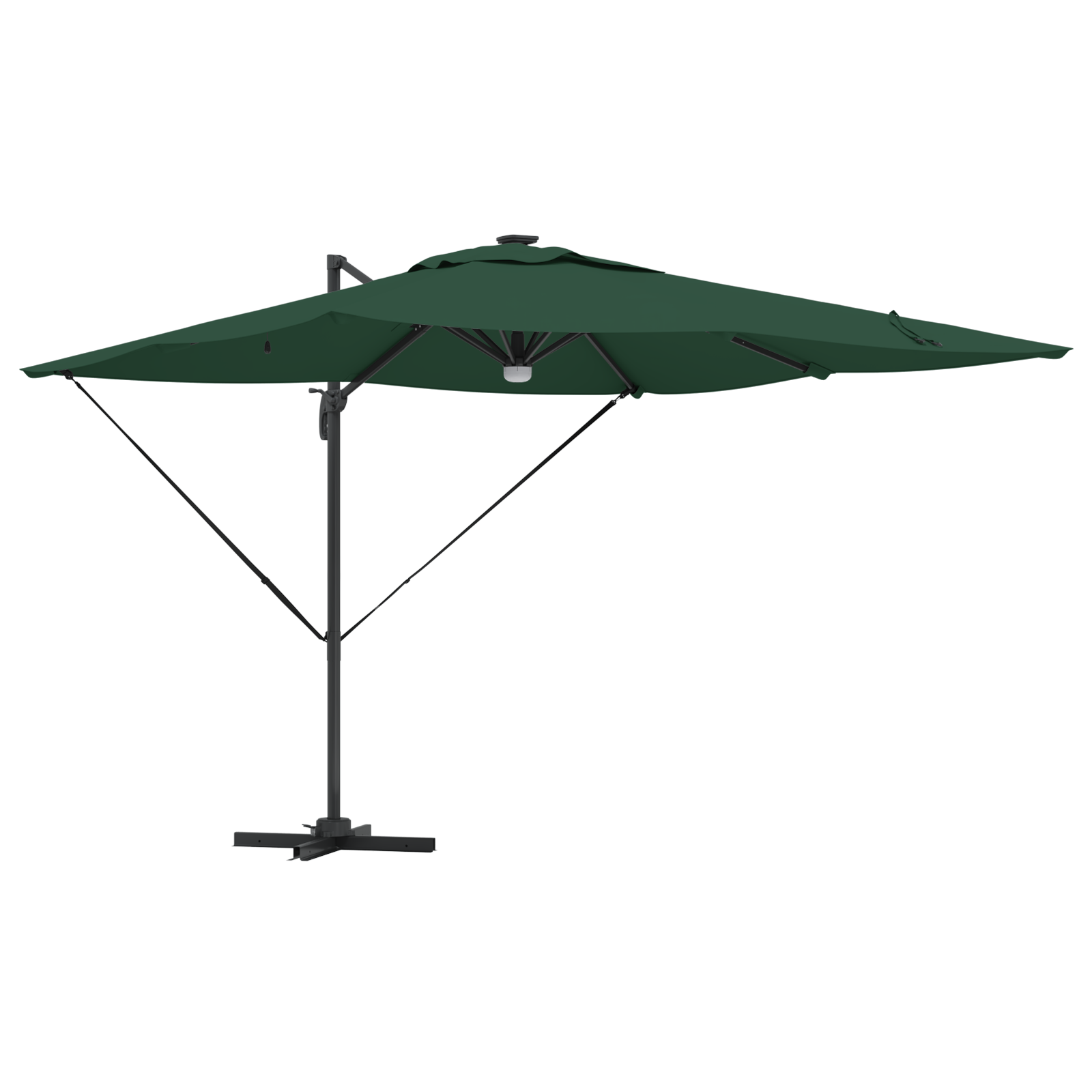 Cantilever Roma Parasol with LEDs Green 286x285x270 cm Aluminium - Image 2
