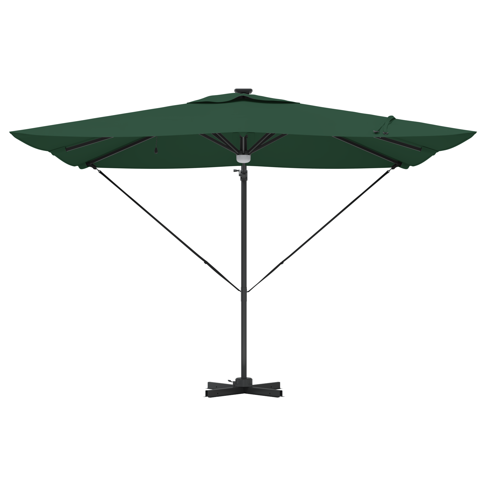 Cantilever Roma Parasol with LEDs Green 286x285x270 cm Aluminium - Image 5